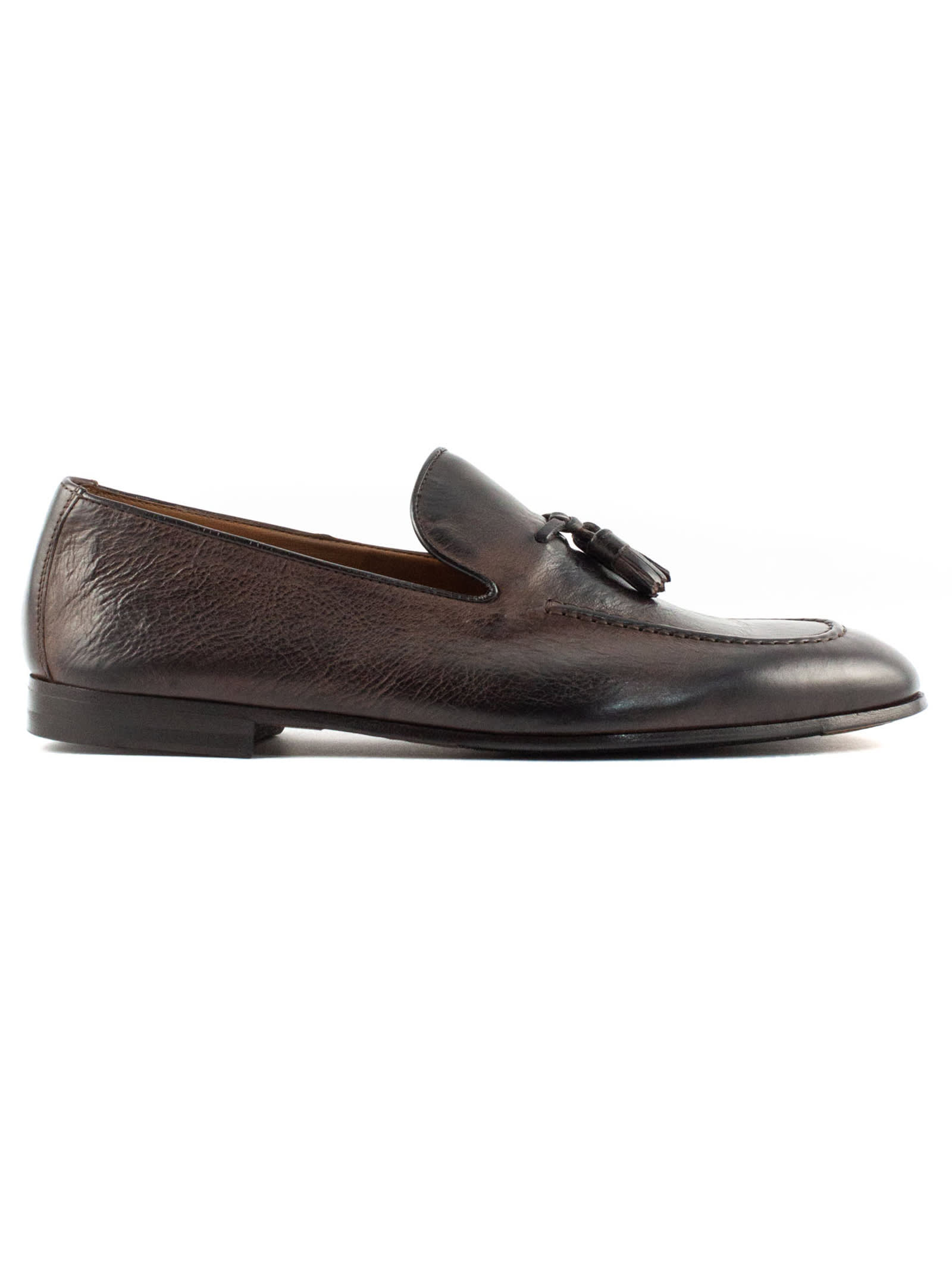 Doucal's Brown Smooth Leather Loafer
