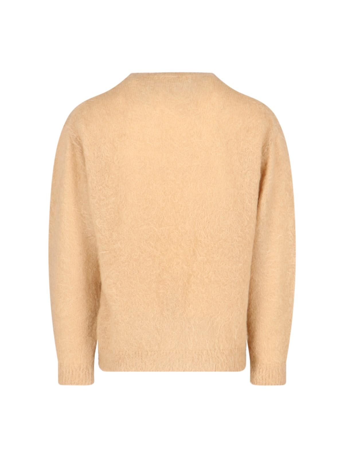 Shop Auralee Super Kid Basic Sweater In Beige