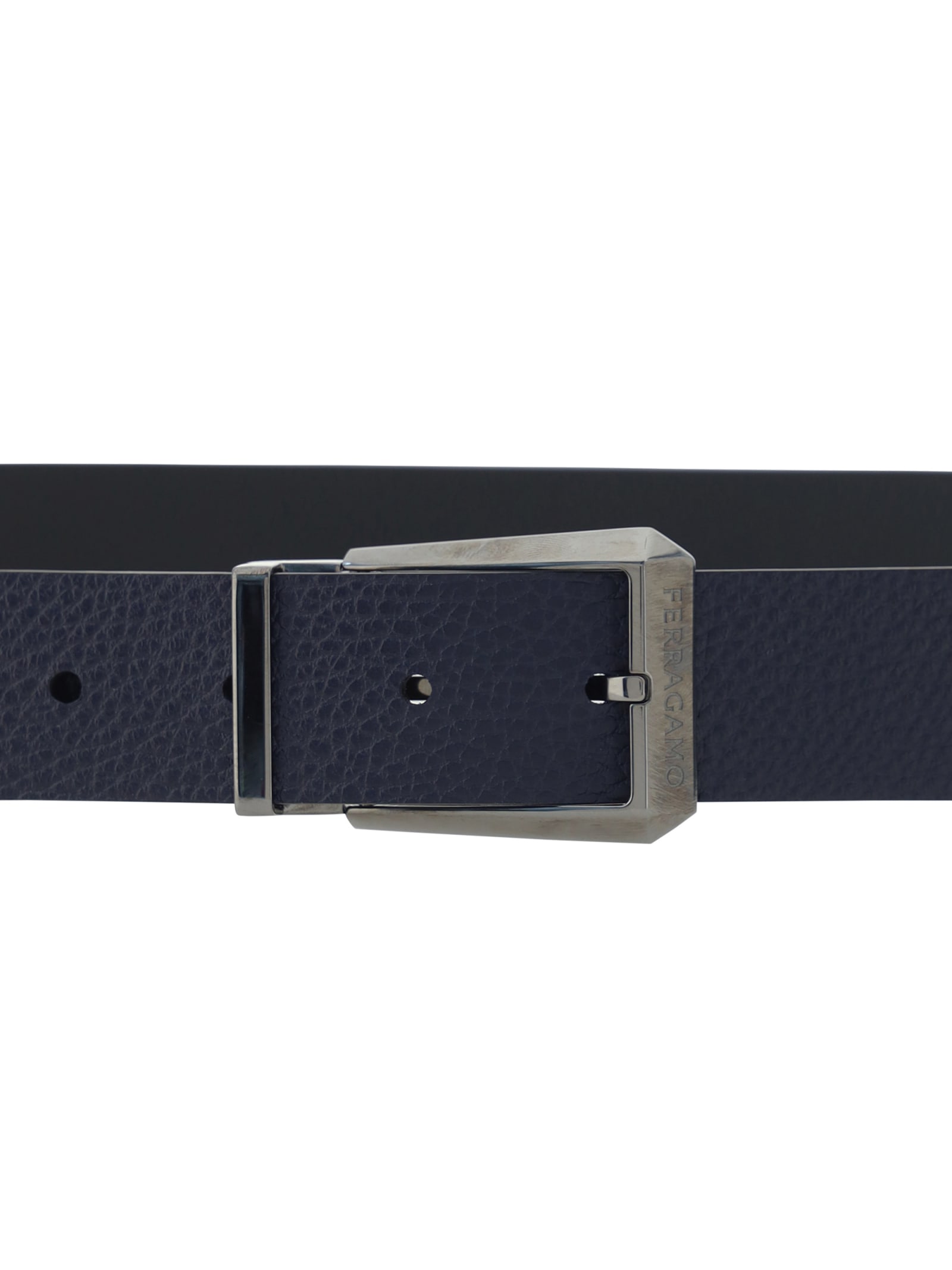 Shop Ferragamo Double Adjustable Belt In Blue