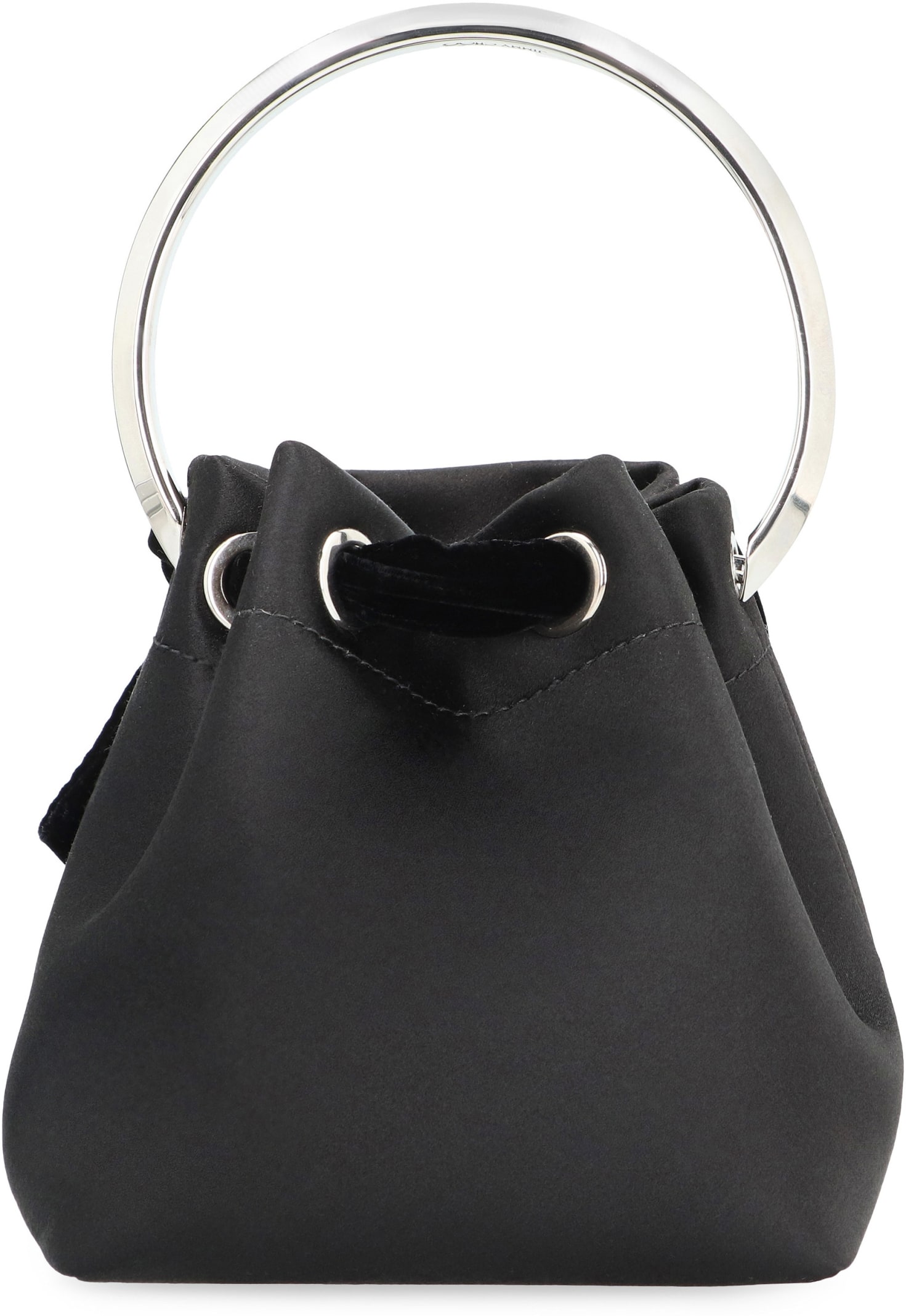 Shop Jimmy Choo Bon Bon Satin Bag In Black