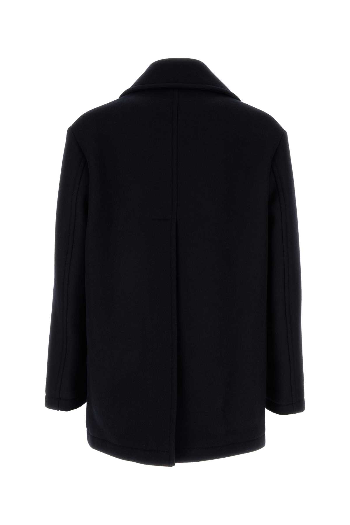 Shop Gucci Midnight Blue Wool Coat