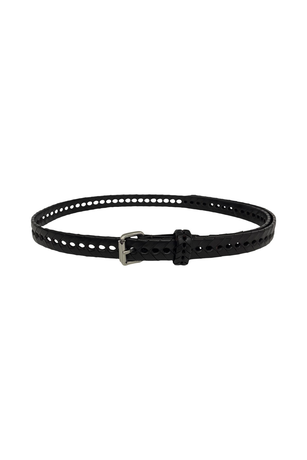 Lemaire Braided Belt 20 In Dark Brown