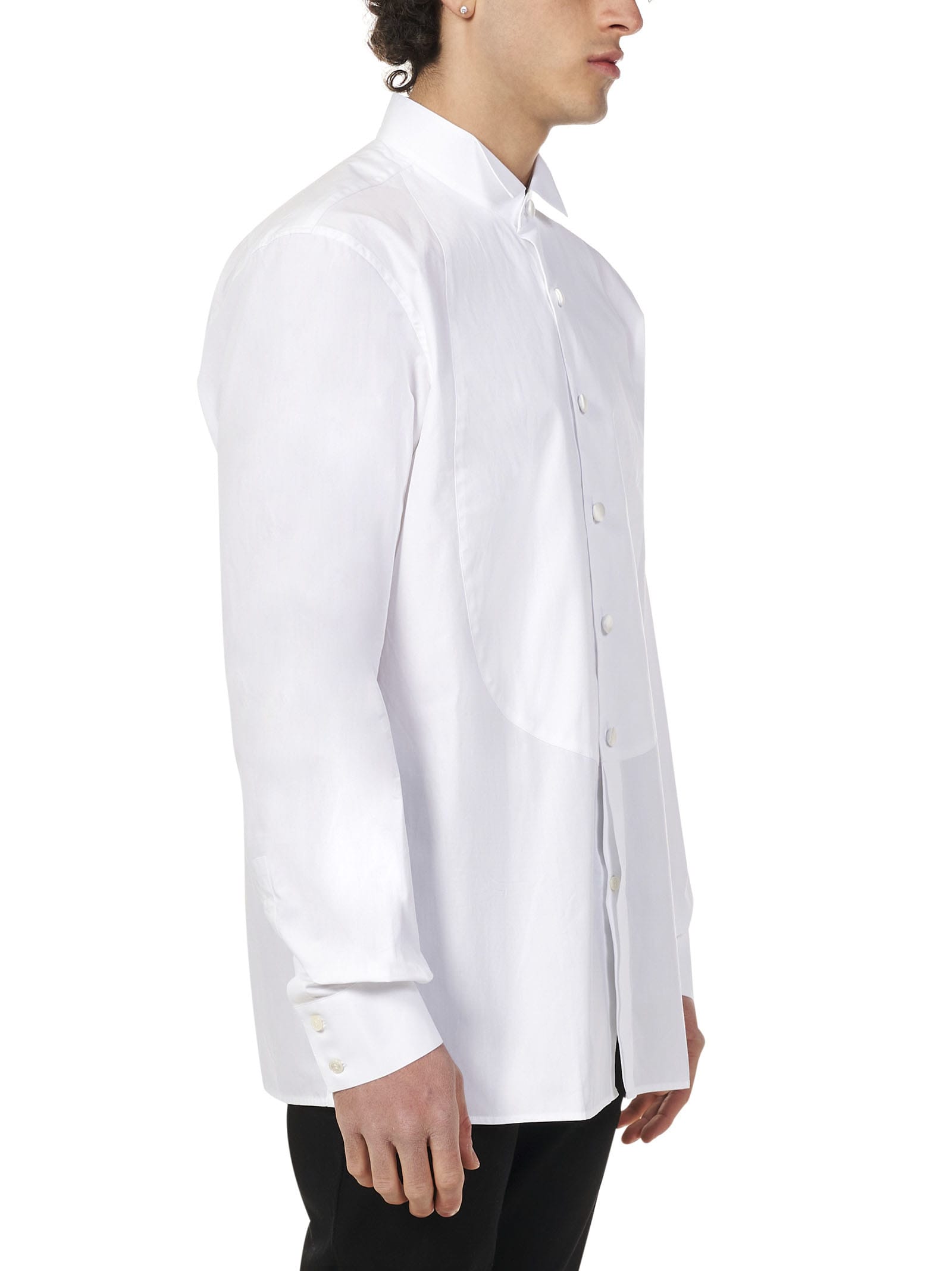 Shop Balmain Shirt In Blanc Optique