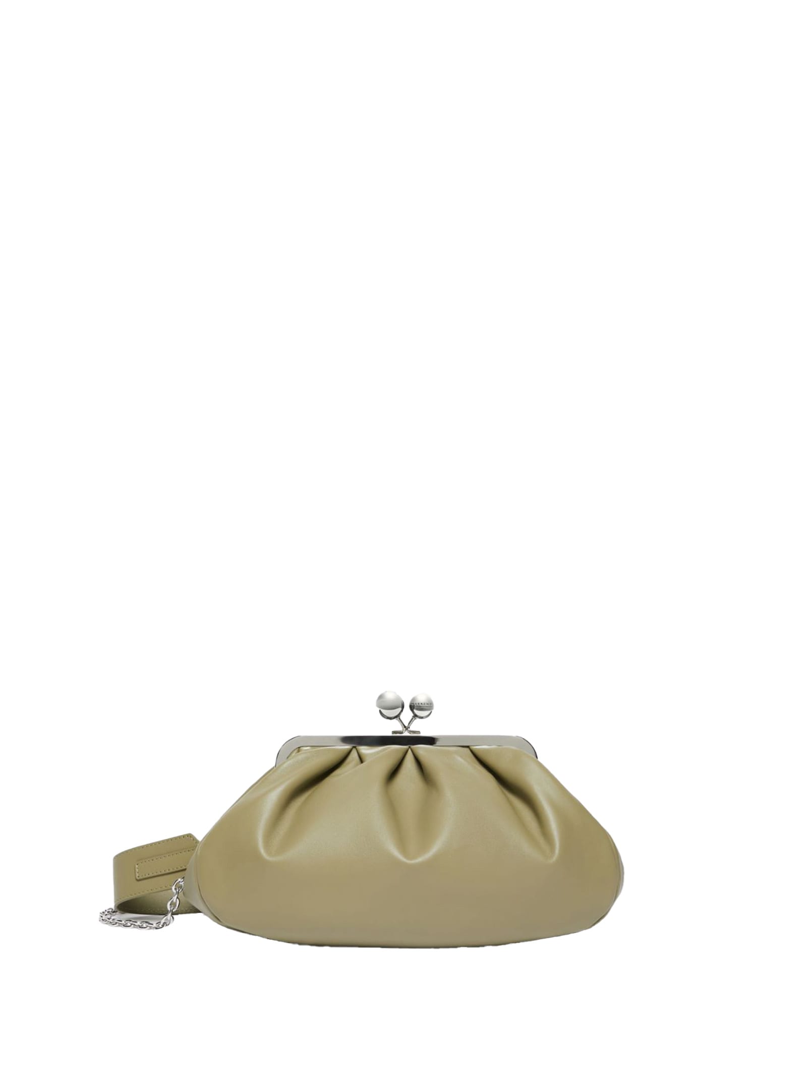 Weekend Max Mara Medium Sheepskin Pasticcino Bag In Green