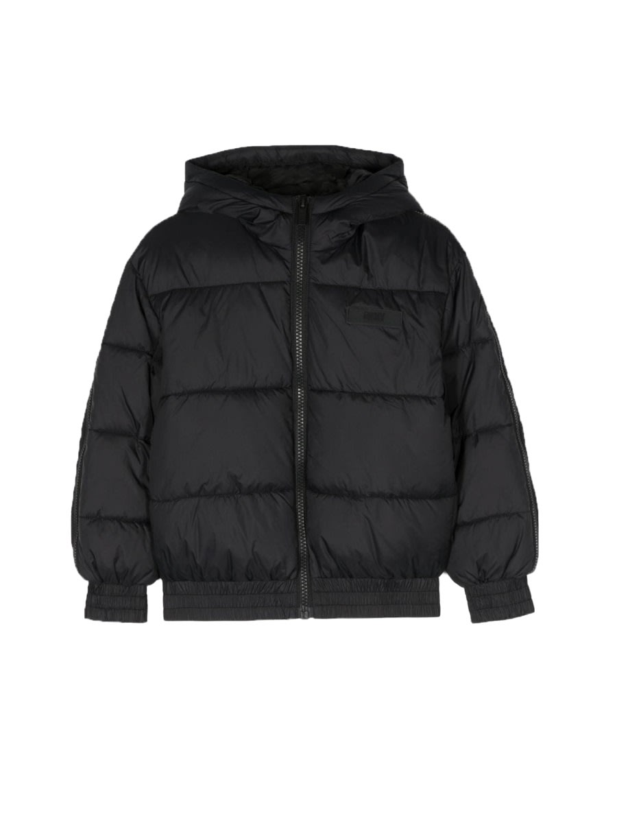 Shop Dkny Down Jacket With Hood In Black