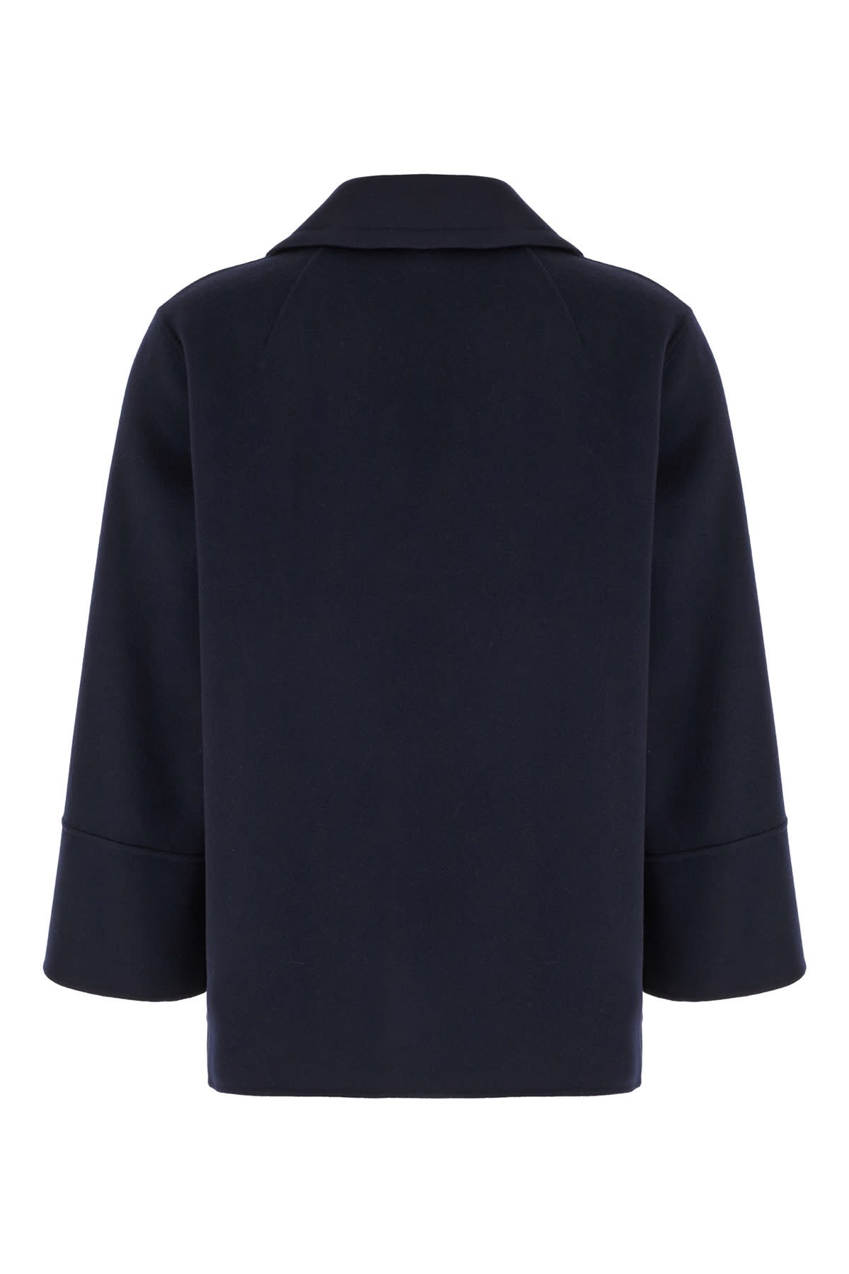 's Max Mara Navy Blue Wool Coat In Blu Notte