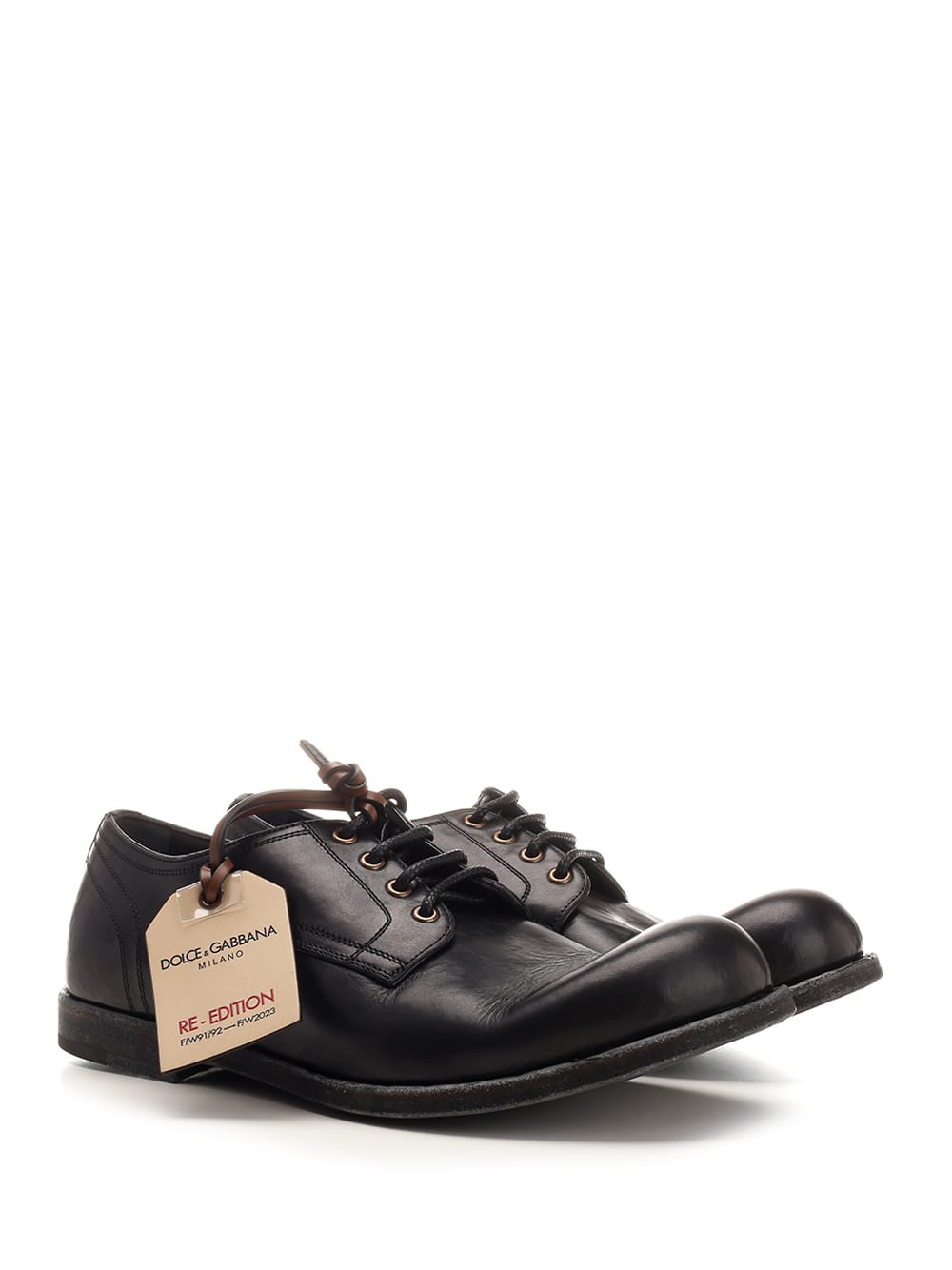 Shop Dolce & Gabbana Re-edition Derby Shoes In Black