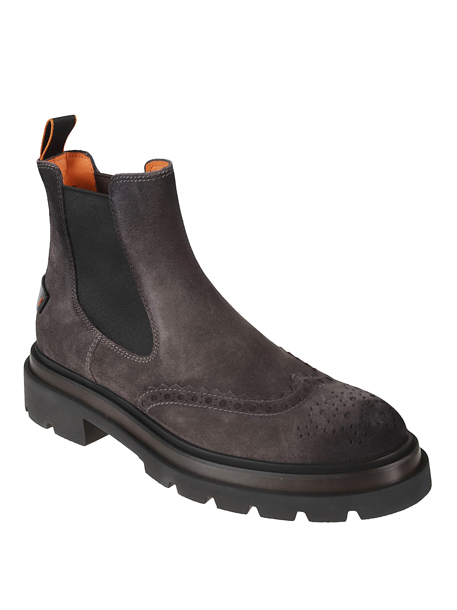 Shop Santoni Blockage Boots In Anthracite