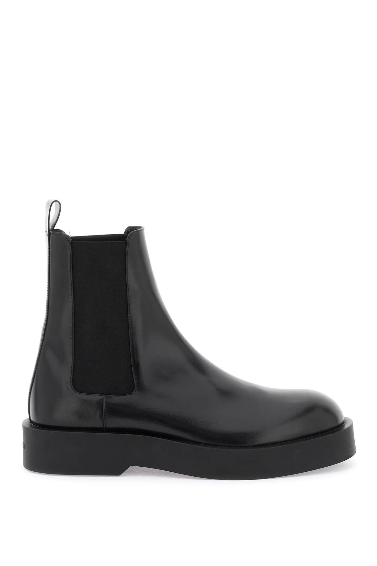 Shop Jil Sander Leather Chelsea Boots In Black (black)