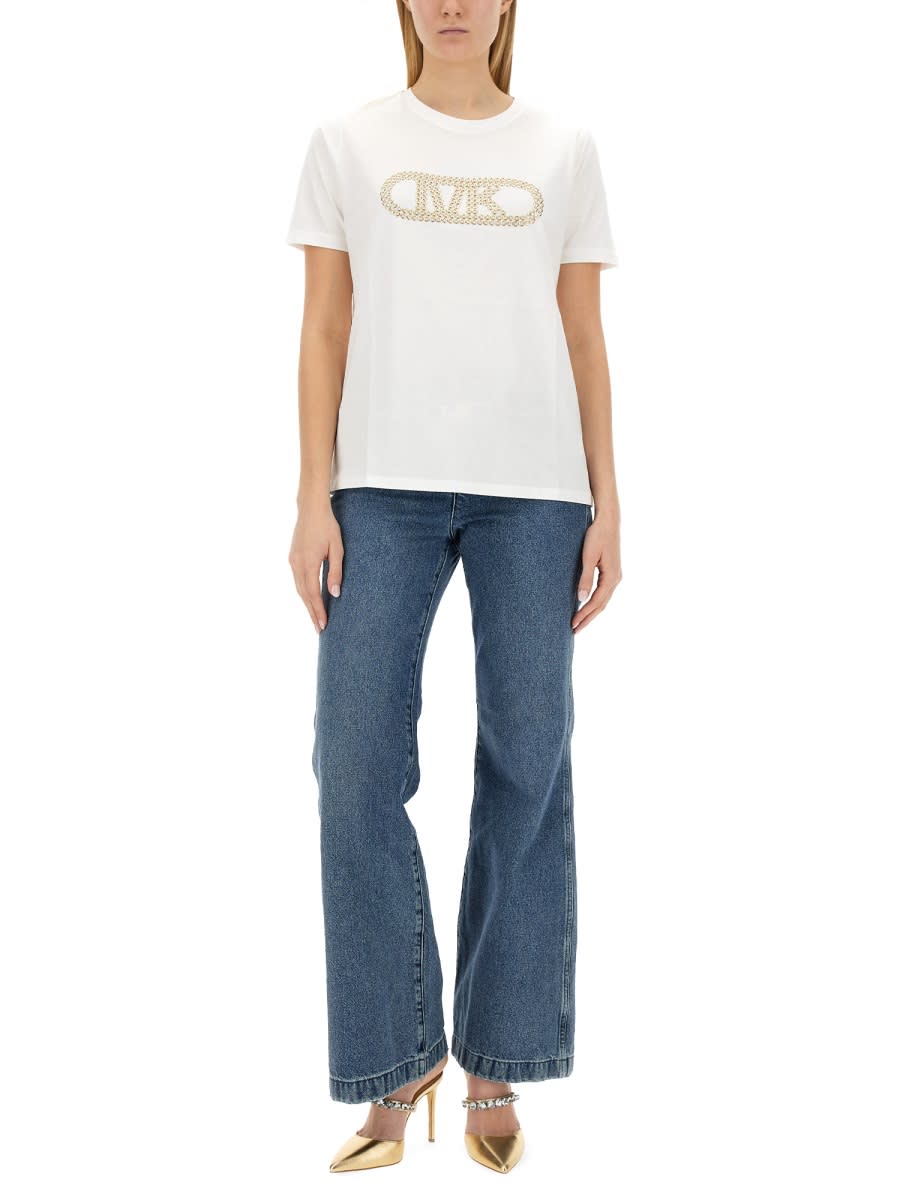 Shop Michael Kors T-shirt With Logo In White