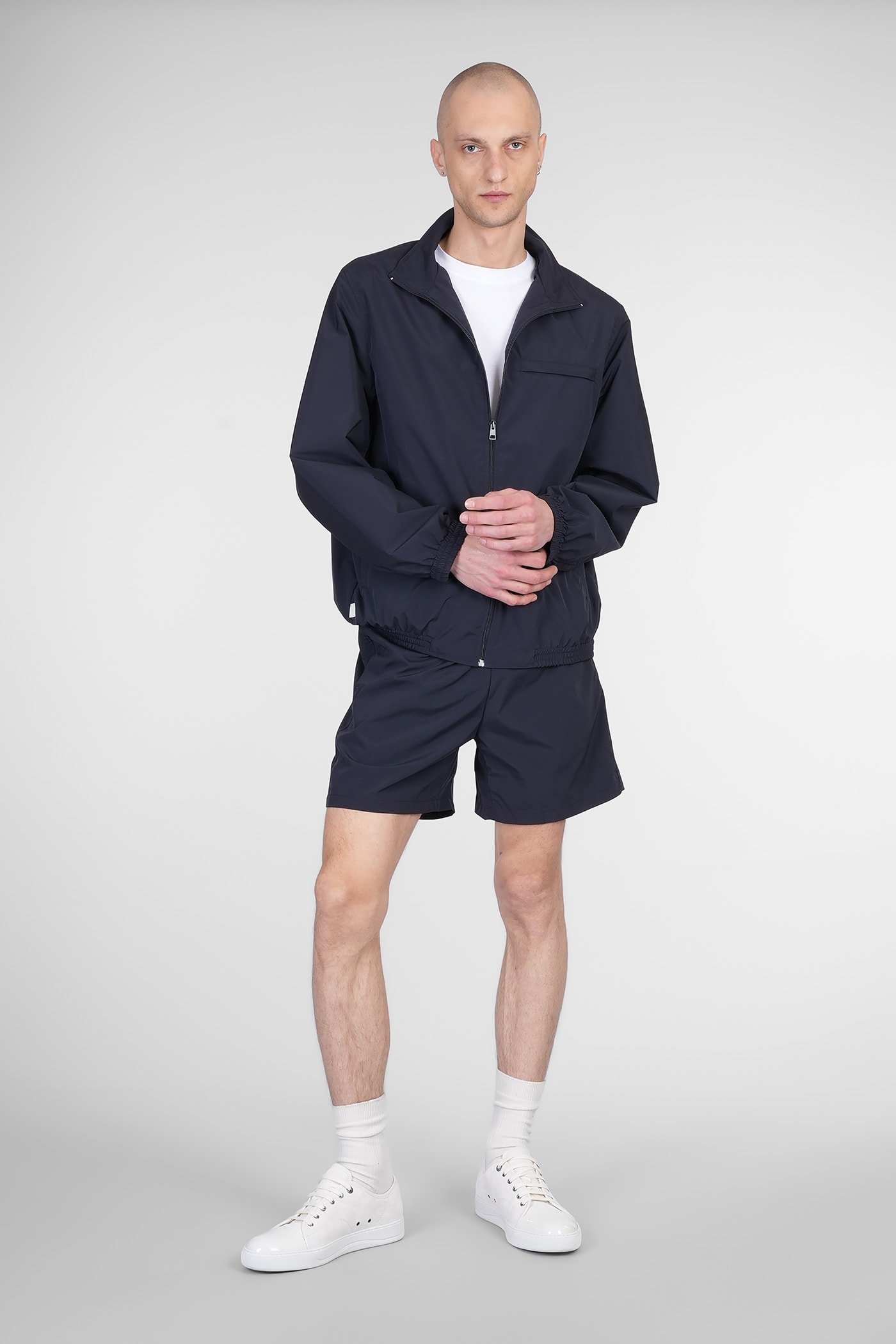 Lanvin Shorts In Blue Polyester