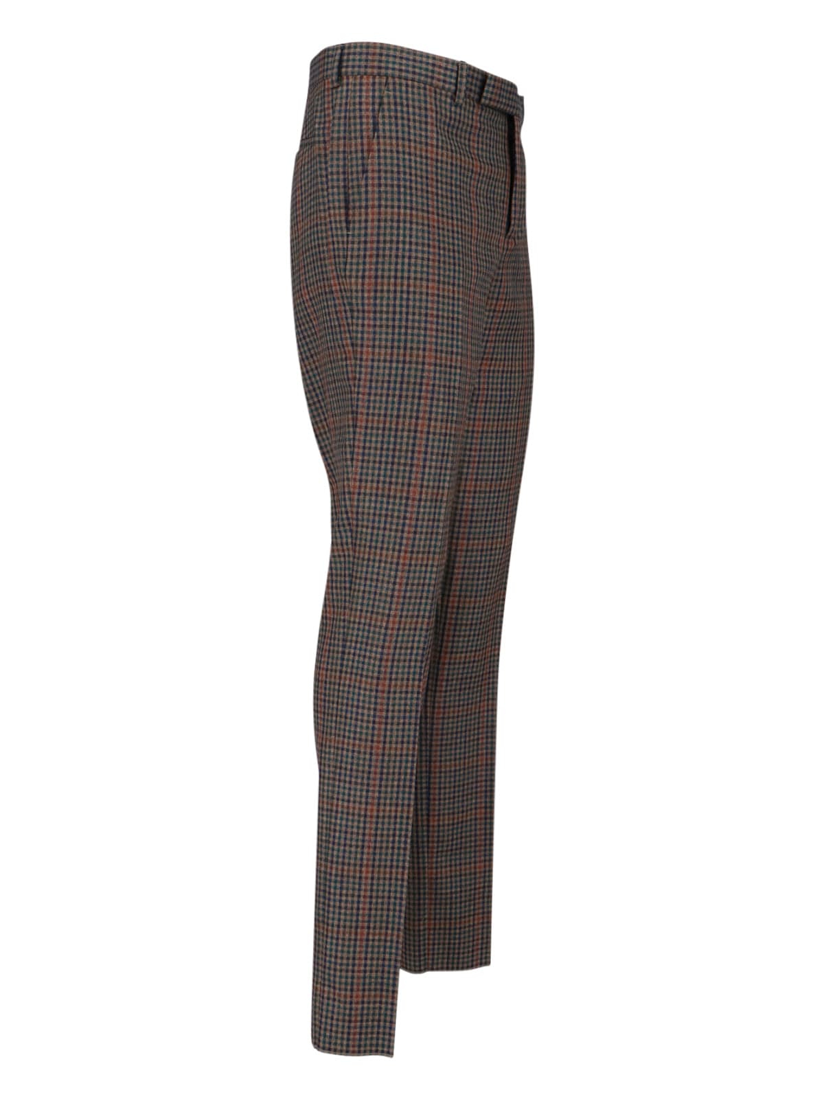 Paul Smith Tailored Checkered Trousers Featuring Pockets In Brown