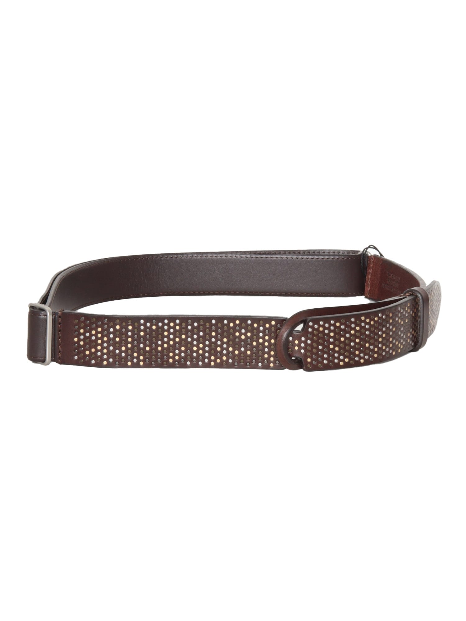 Shop Orciani Mens Leather Belt In Brown