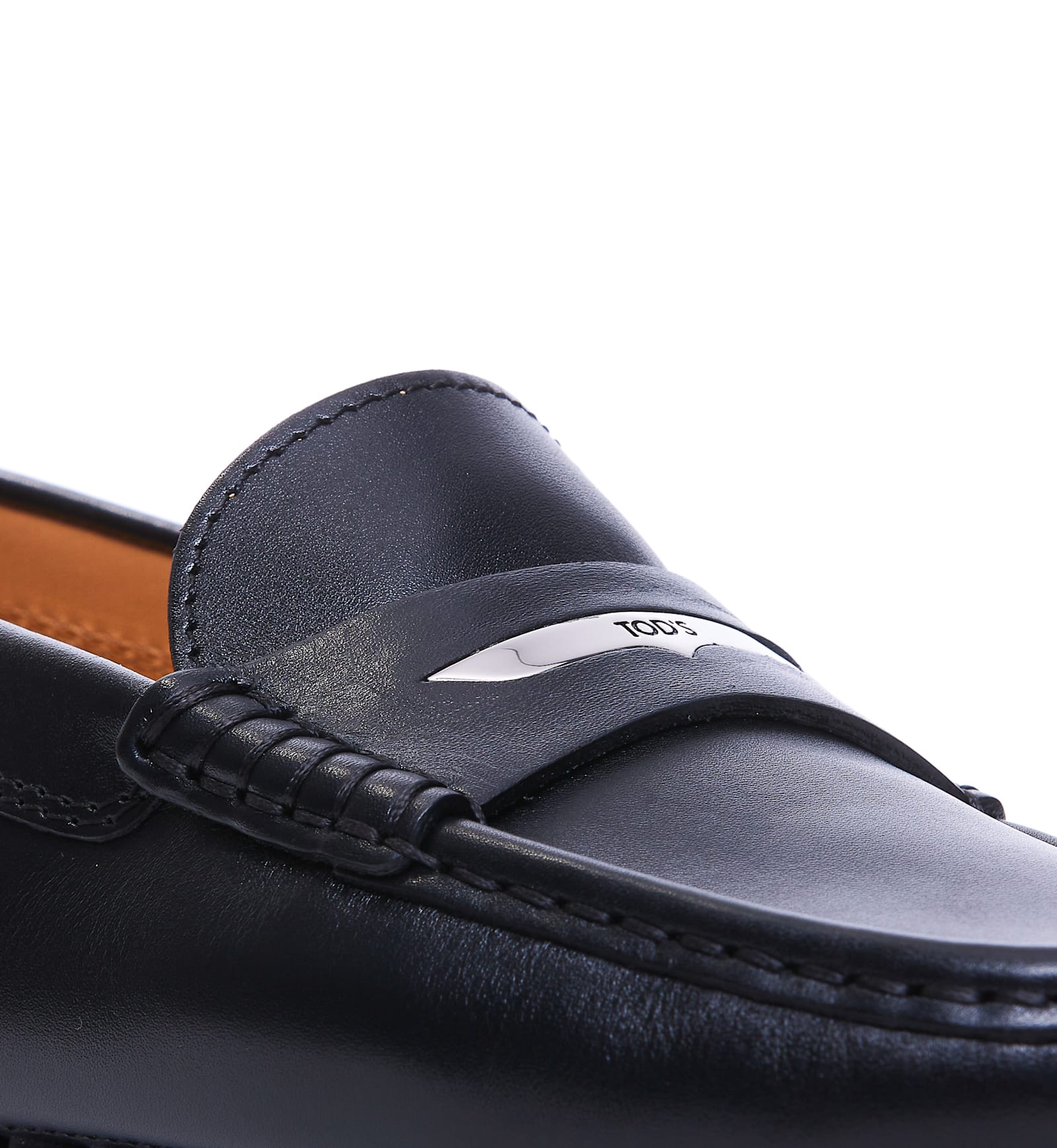 Tod's Gommino Leather Loafers In Black