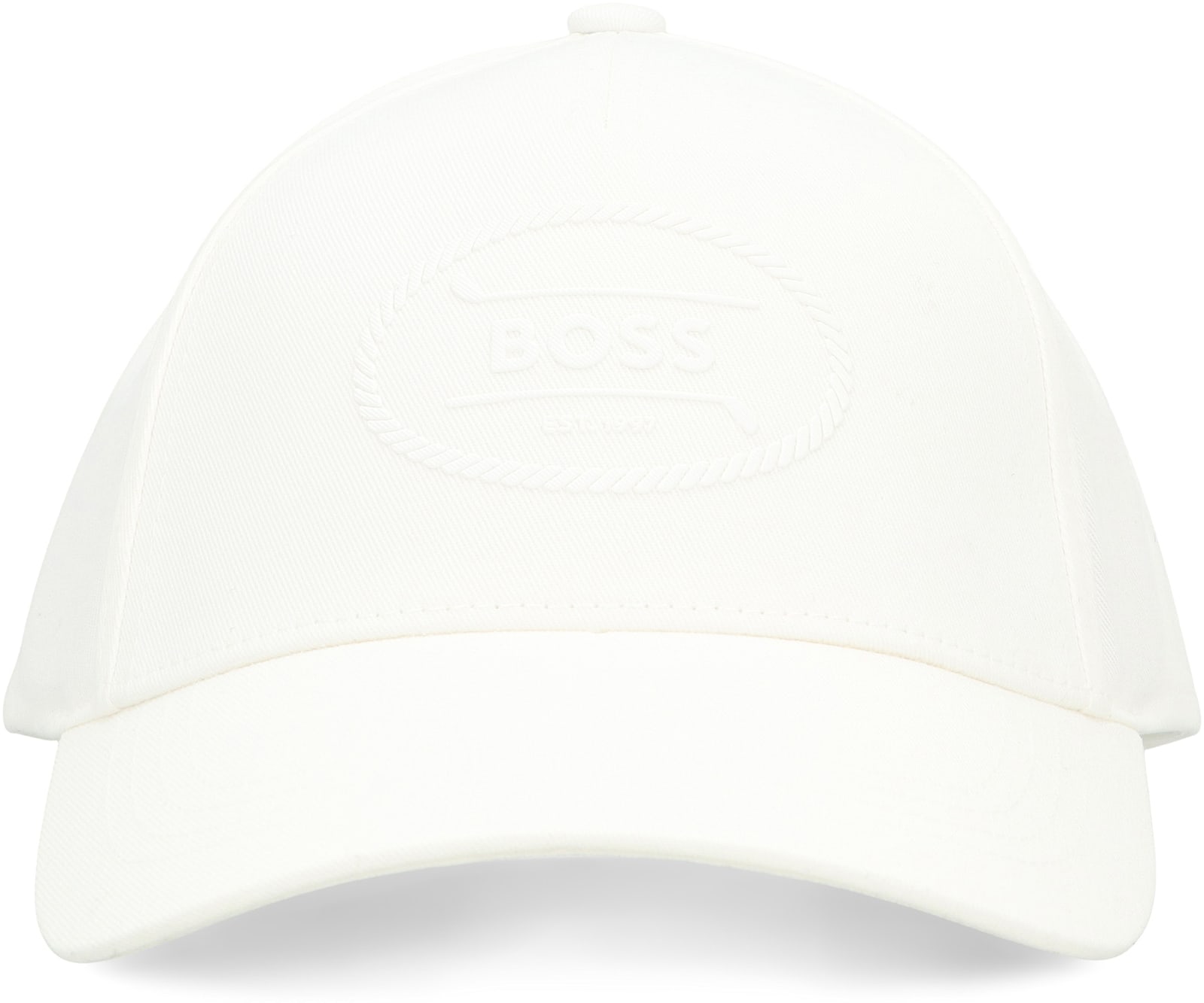 Hugo Boss Logo Embroidered Cap Curved Brim In White
