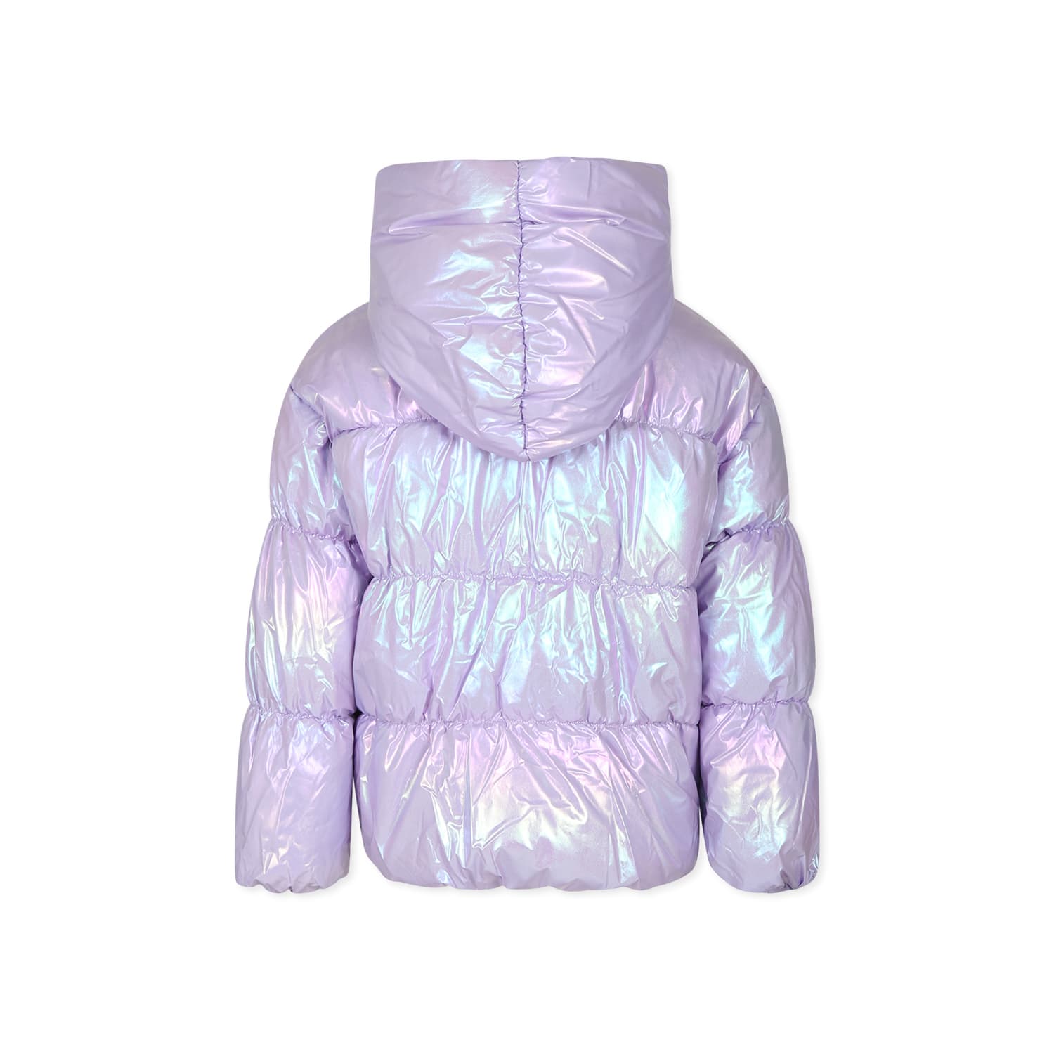 Billieblush Purple Down Jacket For Girl With Heart In Violet