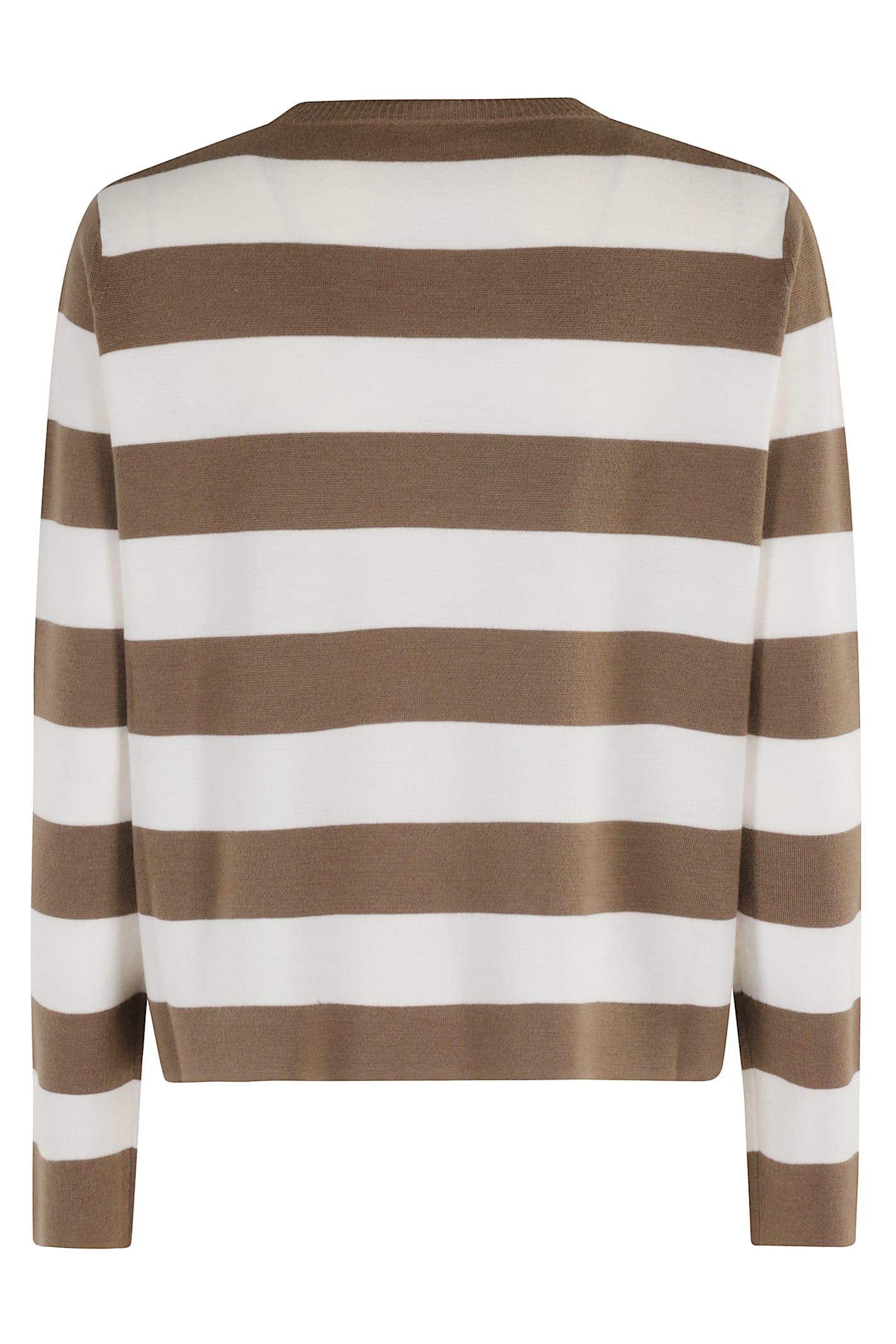 Max Mara Sleeveless Crew Neck Top With Embroidered Detail In Brown