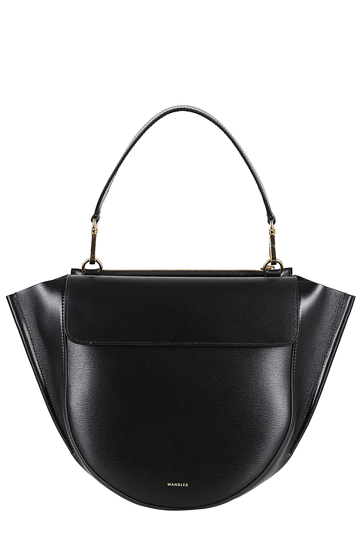 Shop Wandler Hortensia Bag Medium In Black Fiber