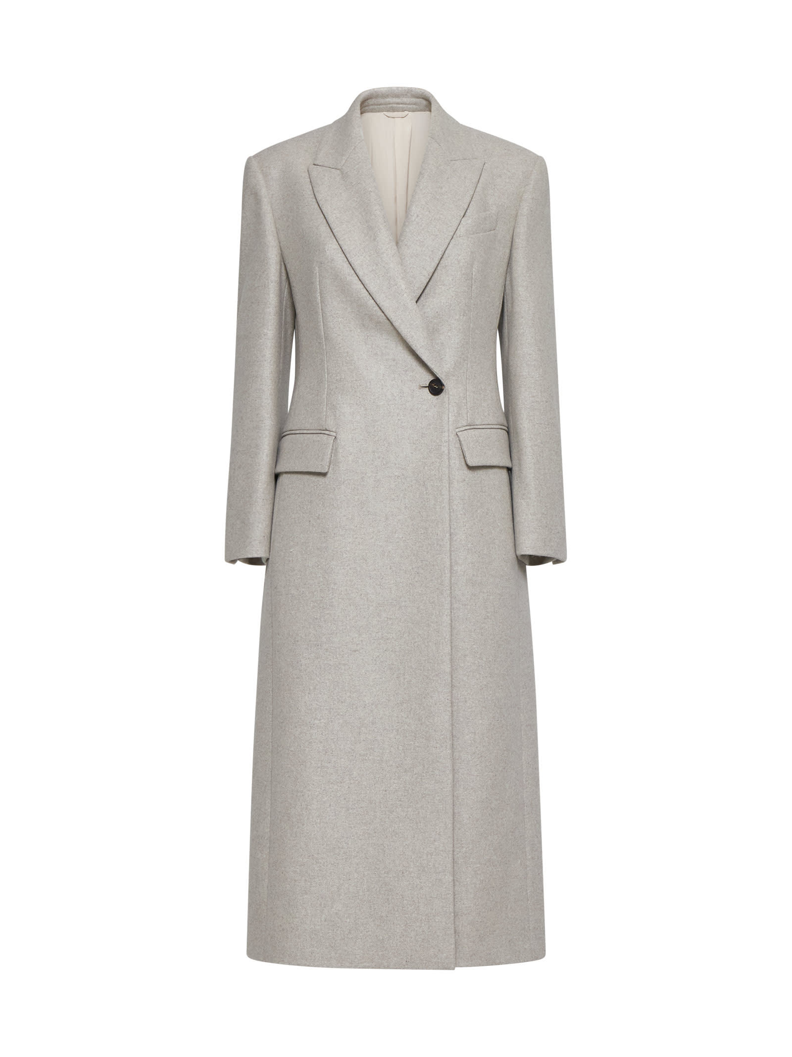 Shop Brunello Cucinelli Coat In Beige