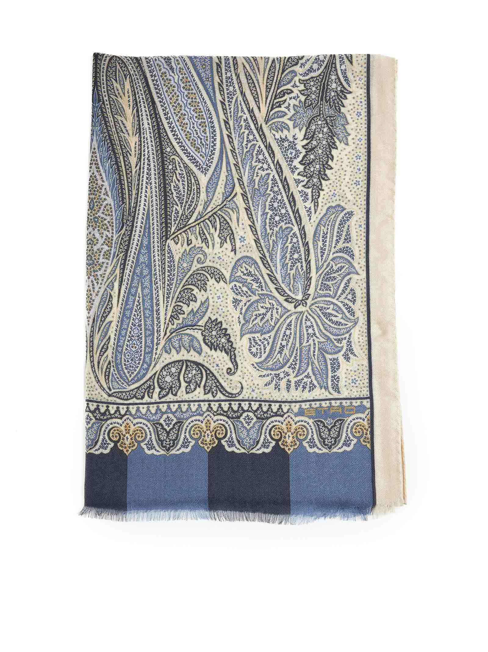 Shop Etro Scarf In Stampa F.do Bejge