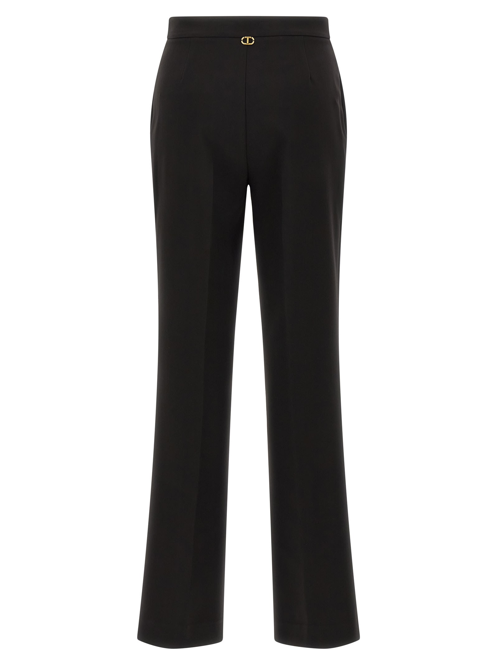 Twinset Flared Side-pocket Trousers In Black