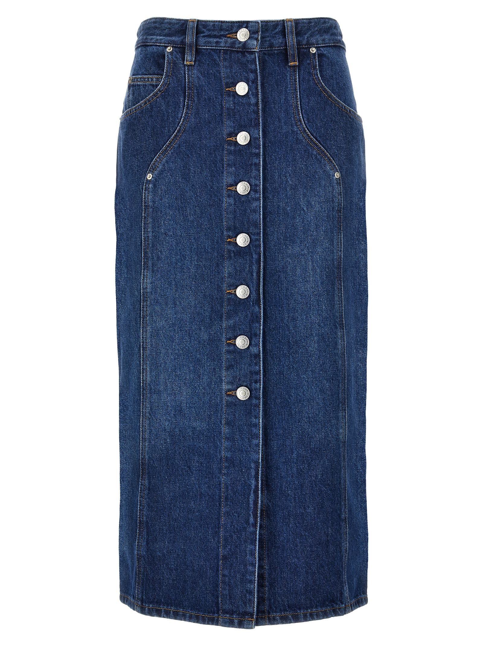 Shop Marant Etoile Vandy Skirt In Blue