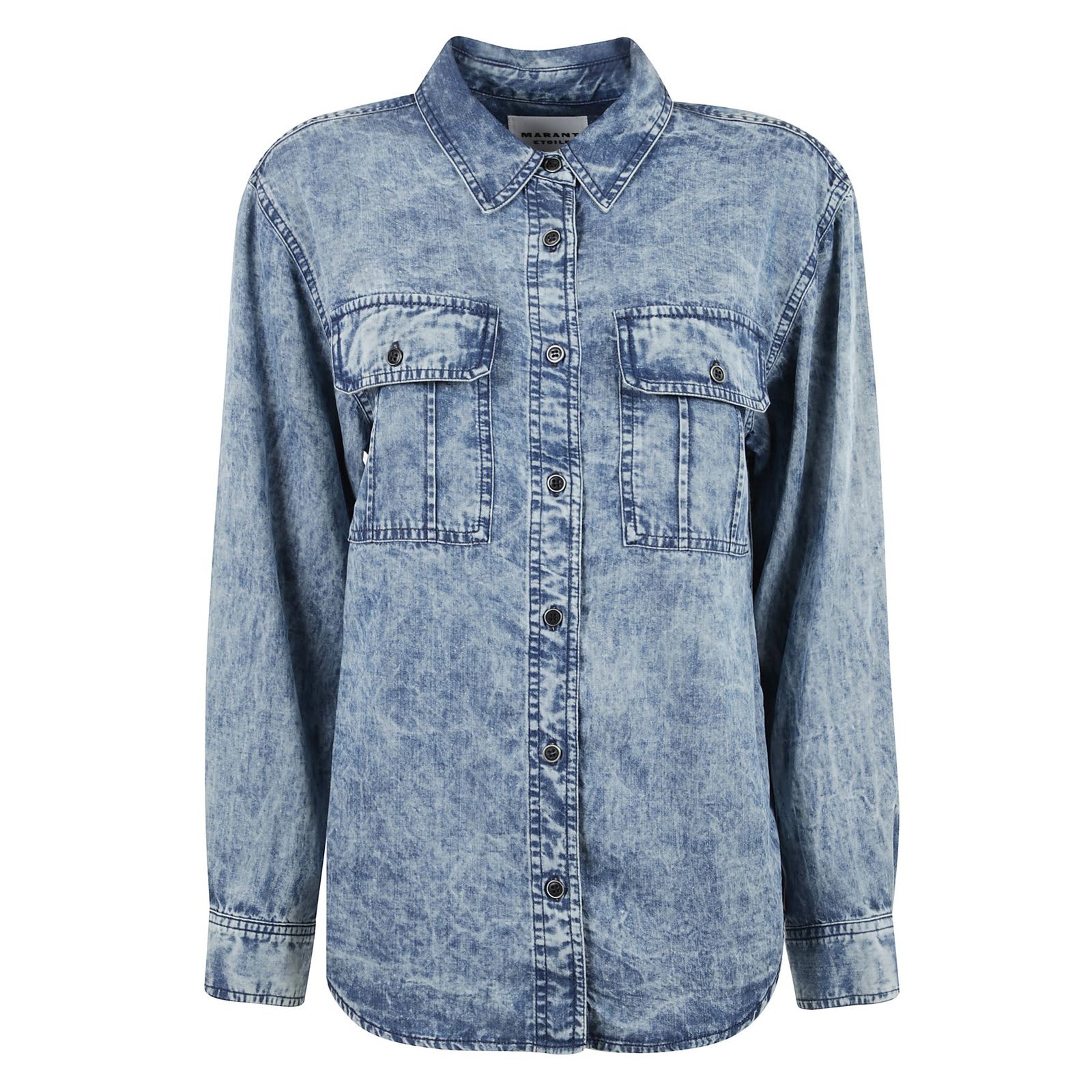 Shop Marant Etoile Tahisia Chambray Shirt In Blue