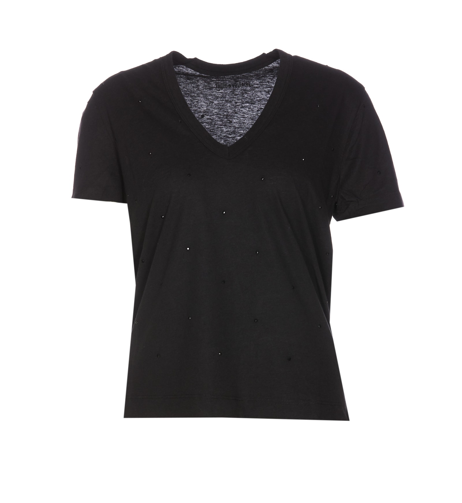 Shop Zadig &amp; Voltaire Wassa Dots Strass T-shirt In Black