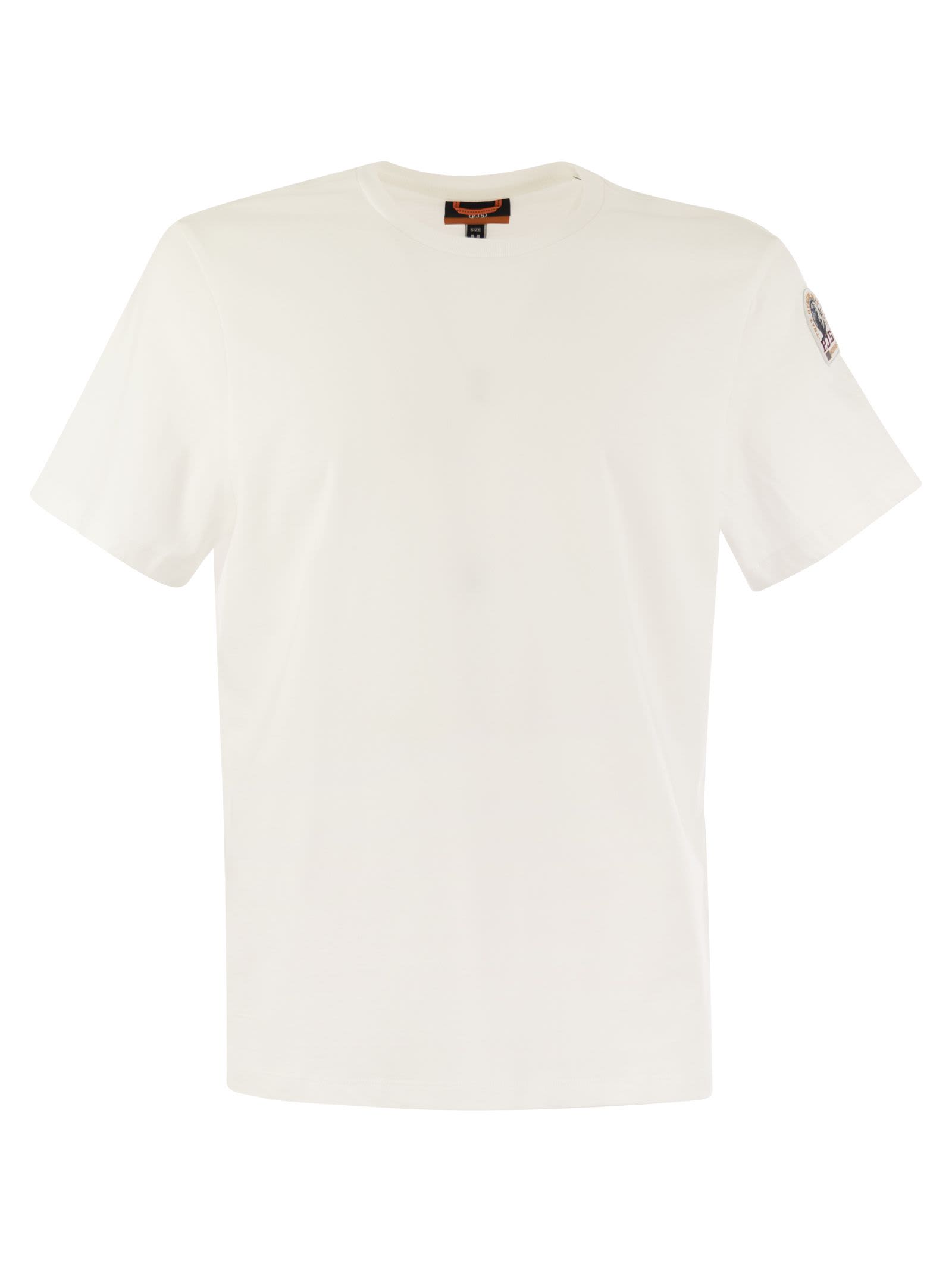 Shop Parajumpers Shispare Tee - Cotton Jersey T-shirt In White