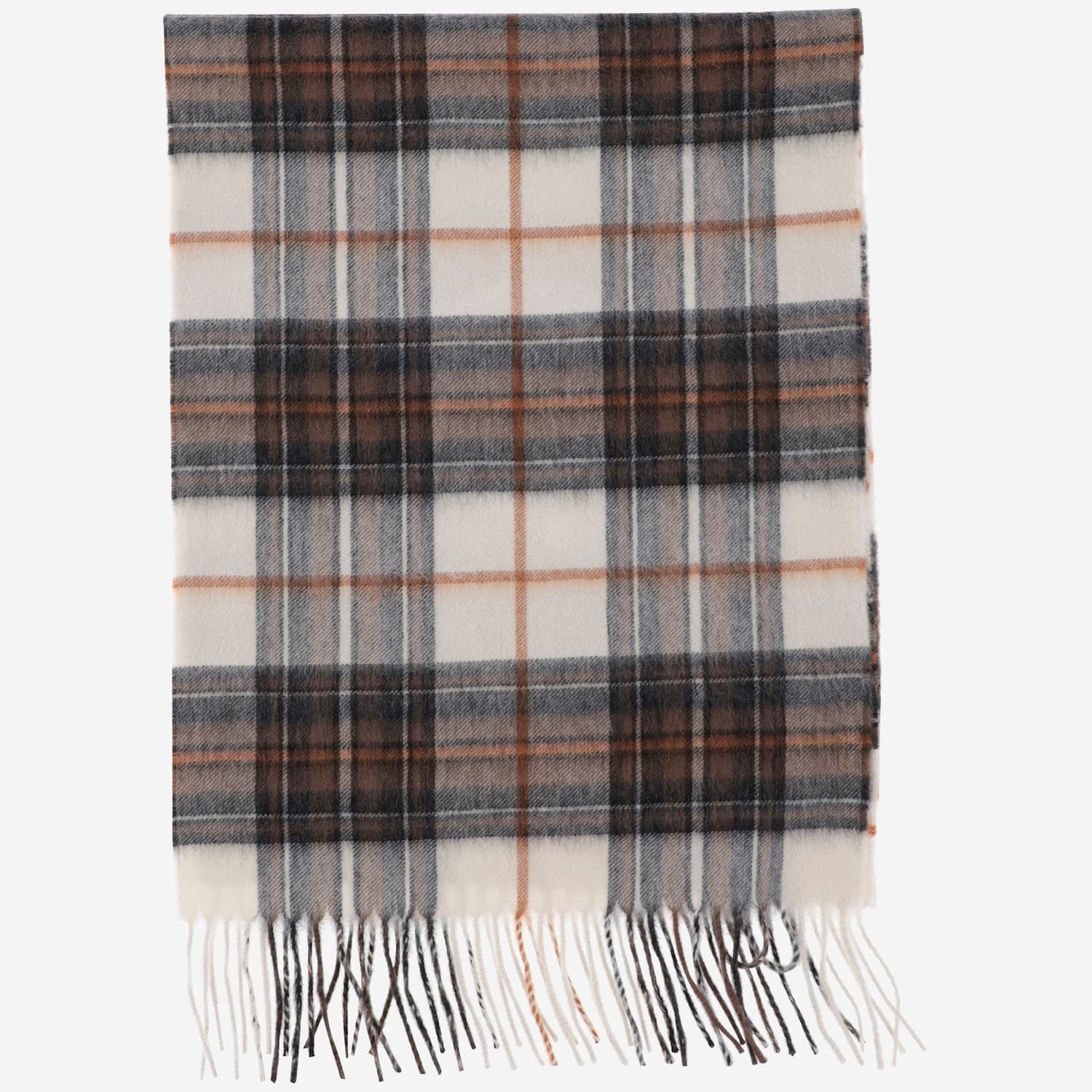 Shop Alex Begg Cashmere Scarf With Check Pattern In Red