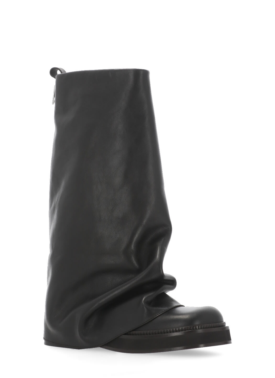Attico Stylish Combat Boots With Square Toe Design In Black