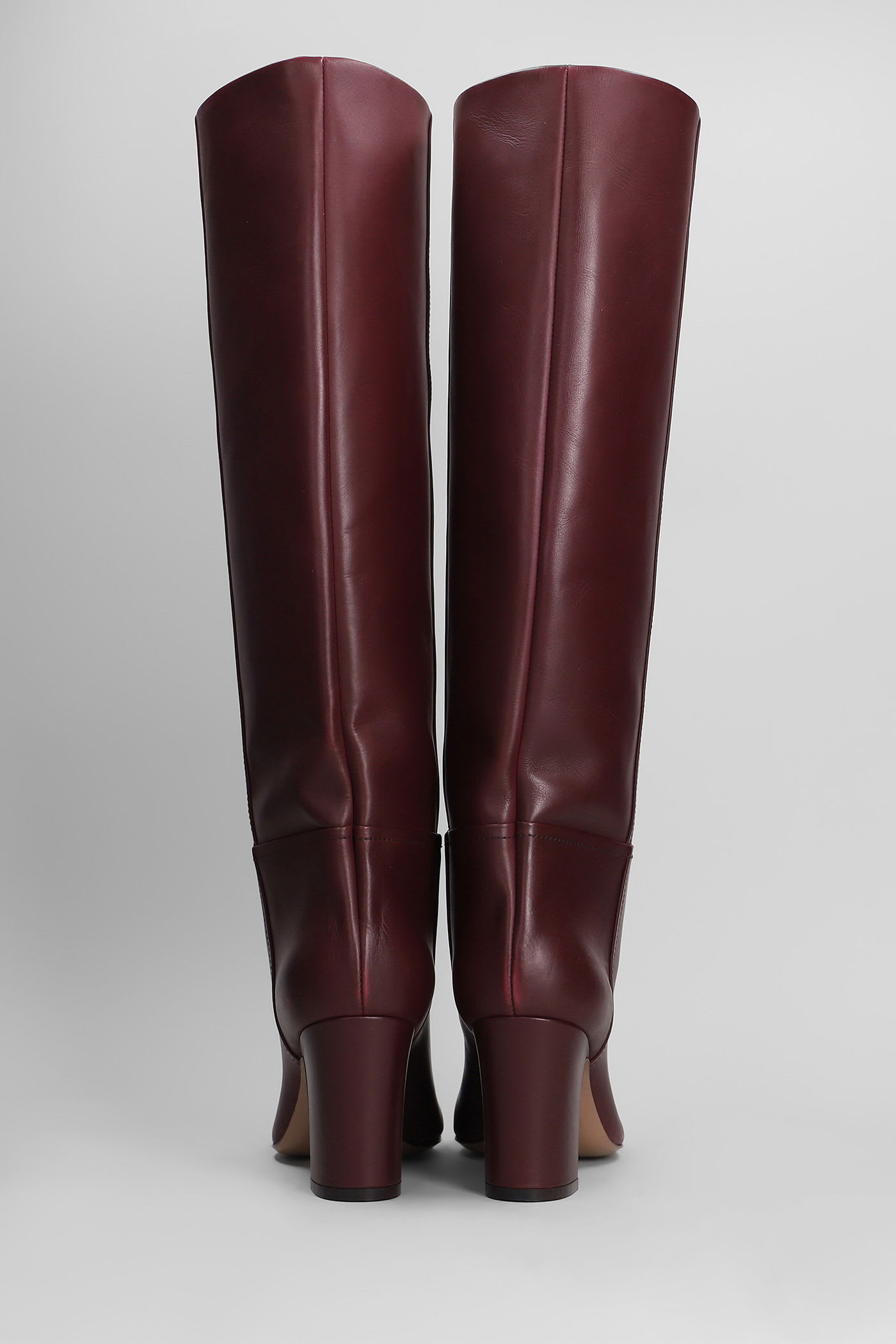 Paris Texas Lavinia Boot 75 High Heels Boots In Bordeaux Leather In Burgundy