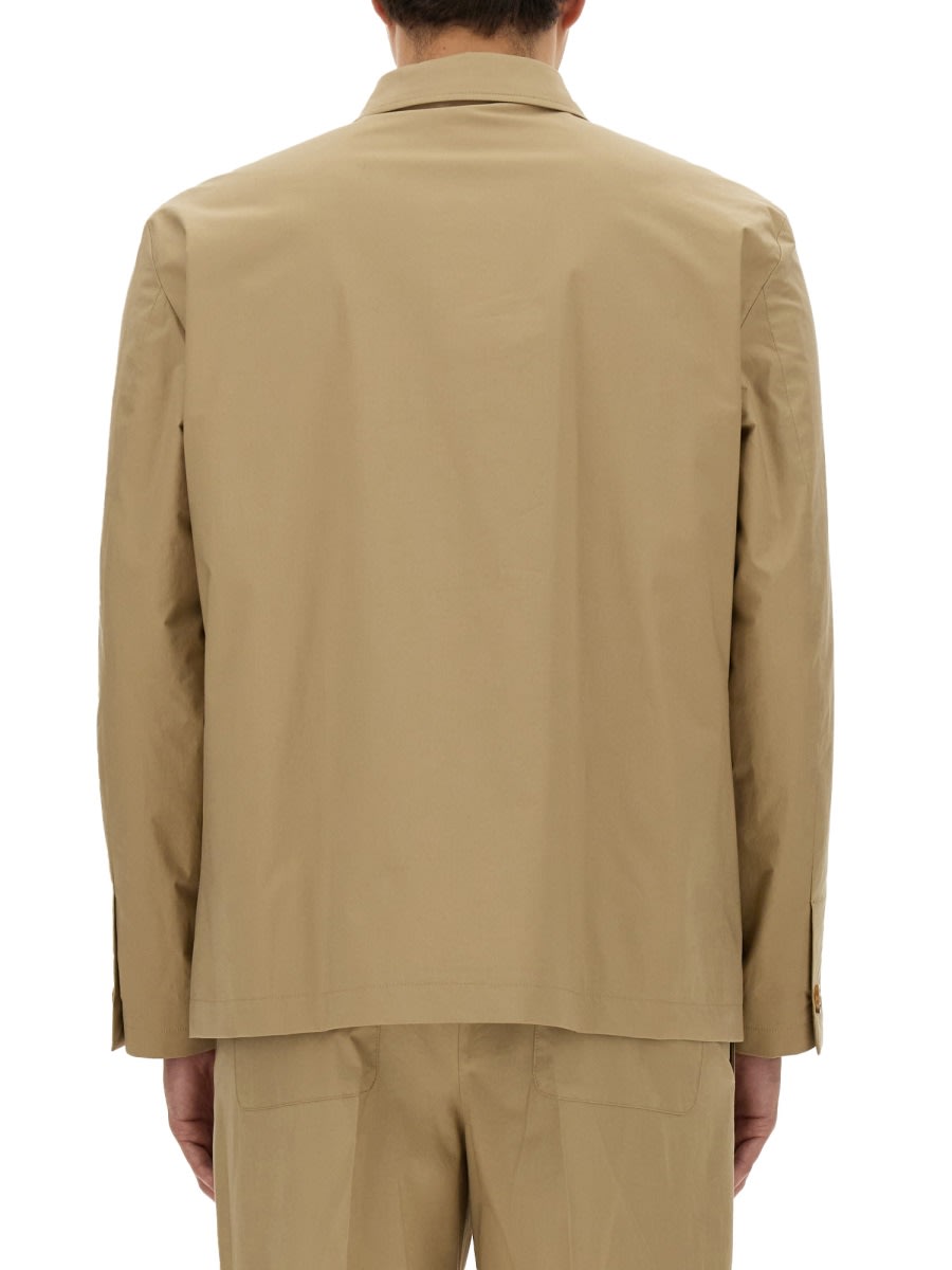 Lardini Flap-pocket Shirt In Beige