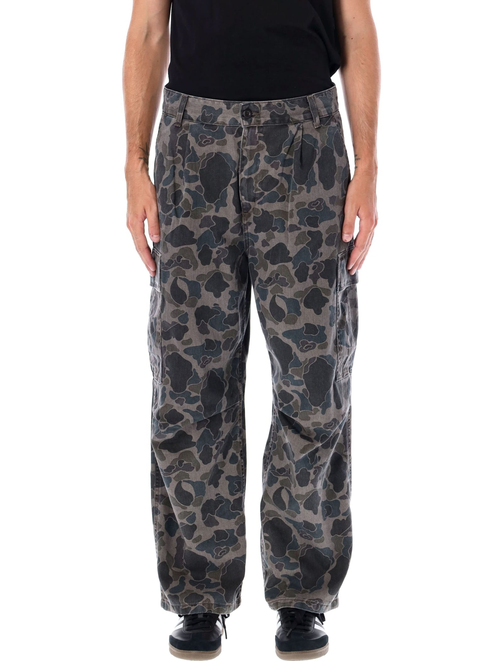 Shop Carhartt Cole Cargo Pants In Camo Duck Grey