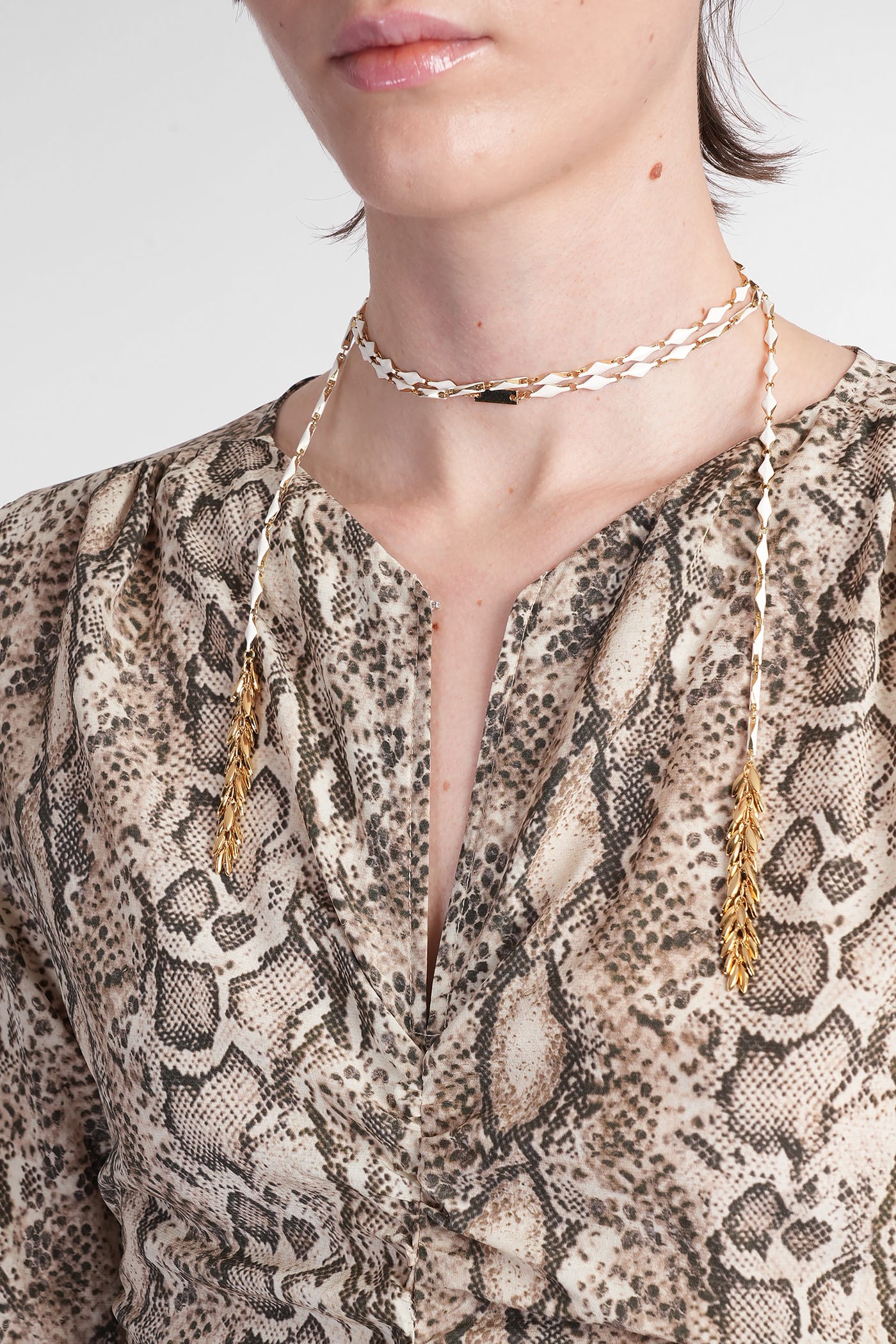 Isabel Marant Octavia Ruched Snake-print Silk-blend Crepe Mini Dress In Beige
