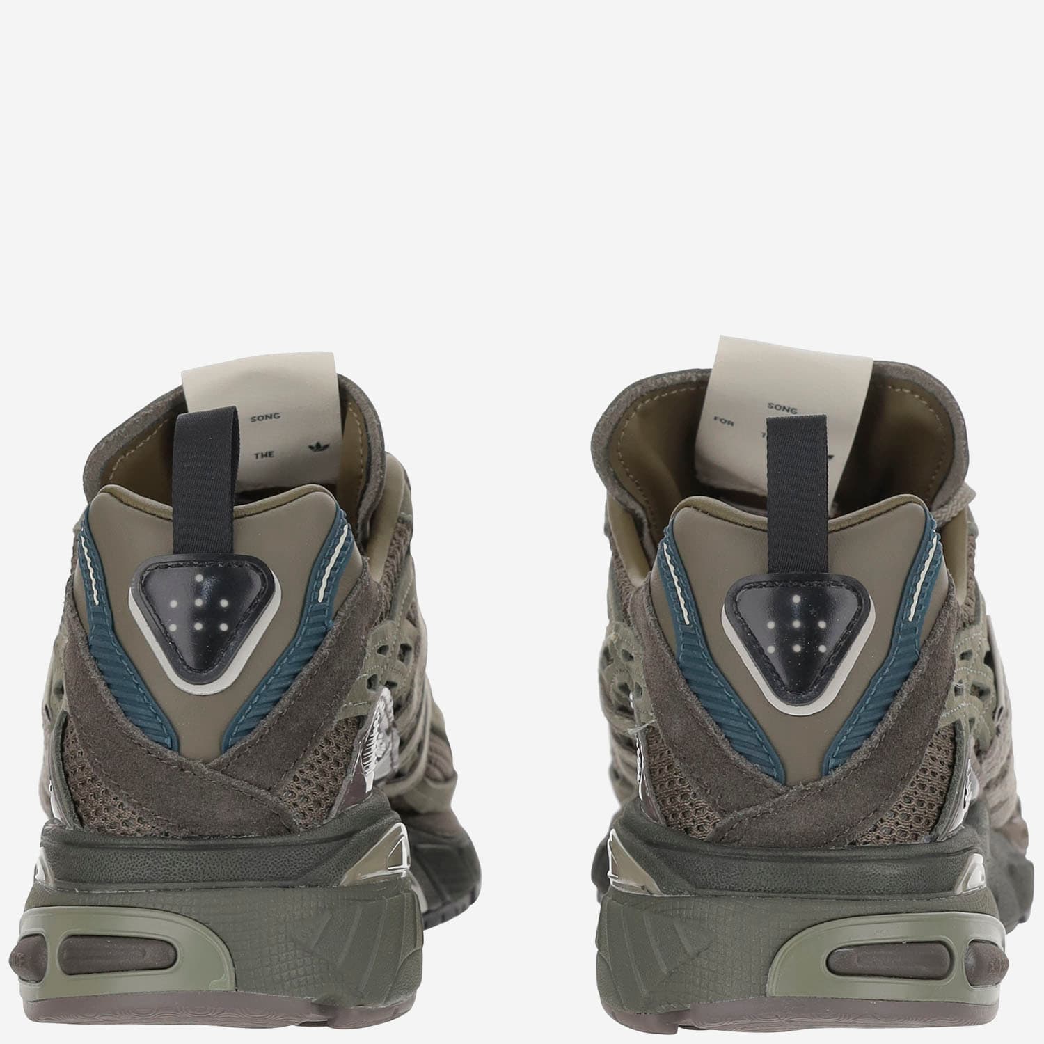 Adidas Originals Adistar Cushion Sneakers In Green Suede And Fabric In Multi