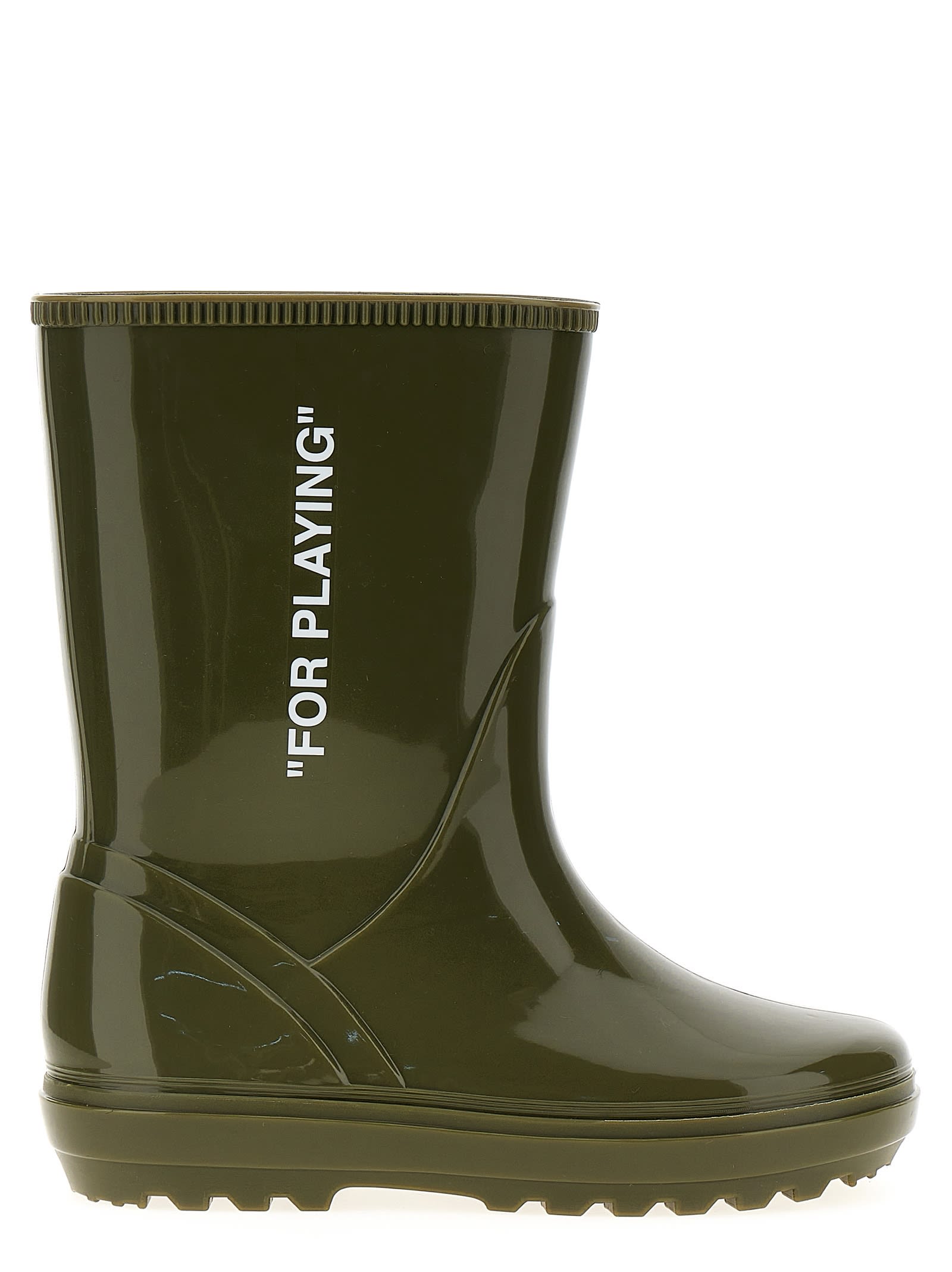 Shop Off-white For Playing Boots In Green