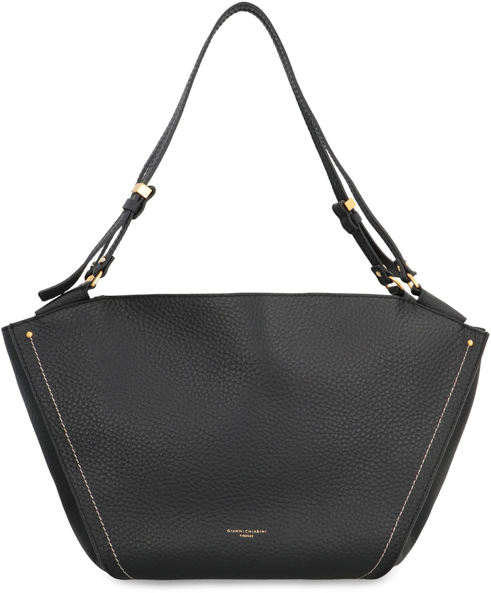 Gianni Chiarini Bloom Leather Tote Bag In Black