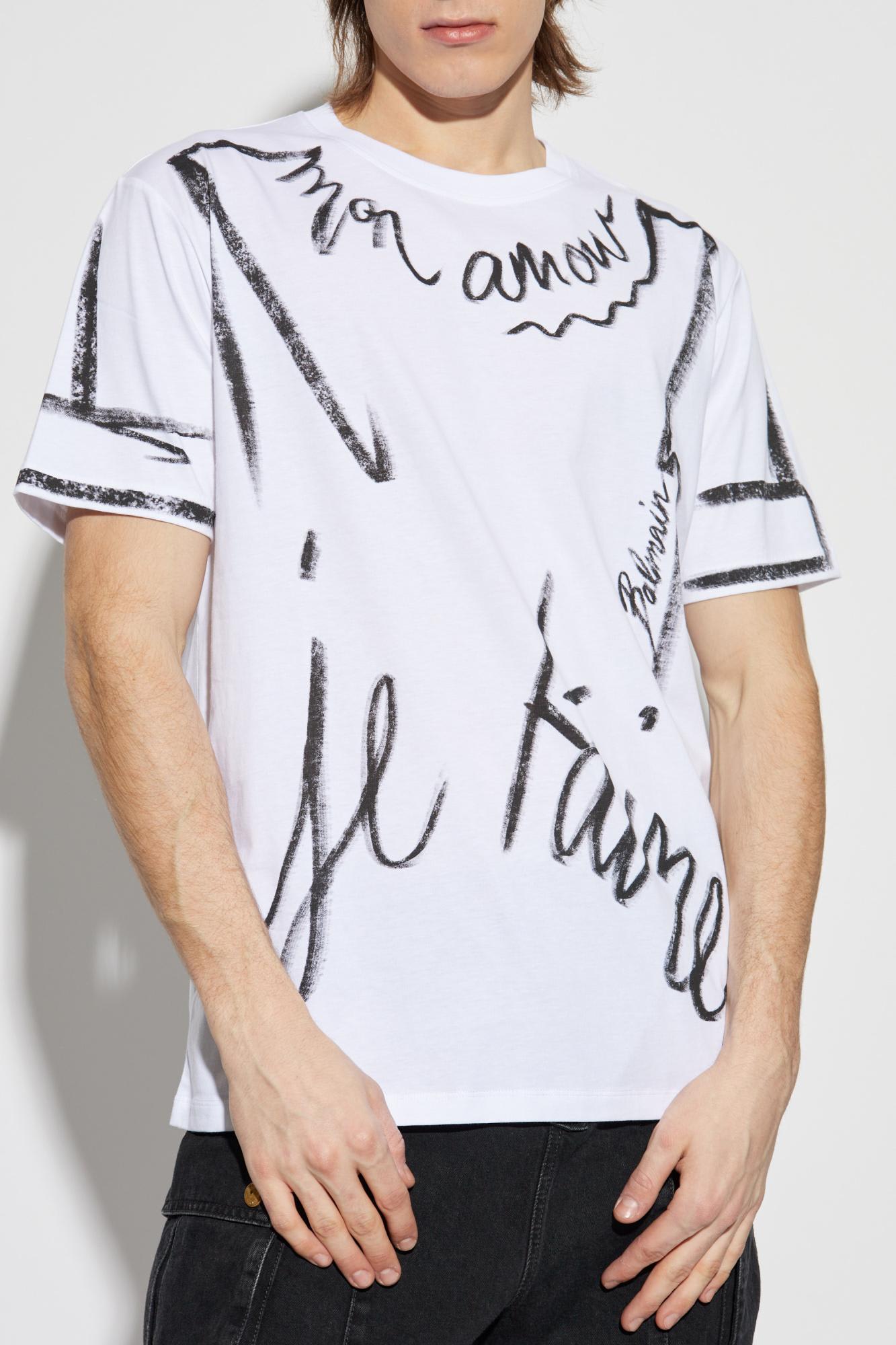 Shop Balmain T-shirt With Print