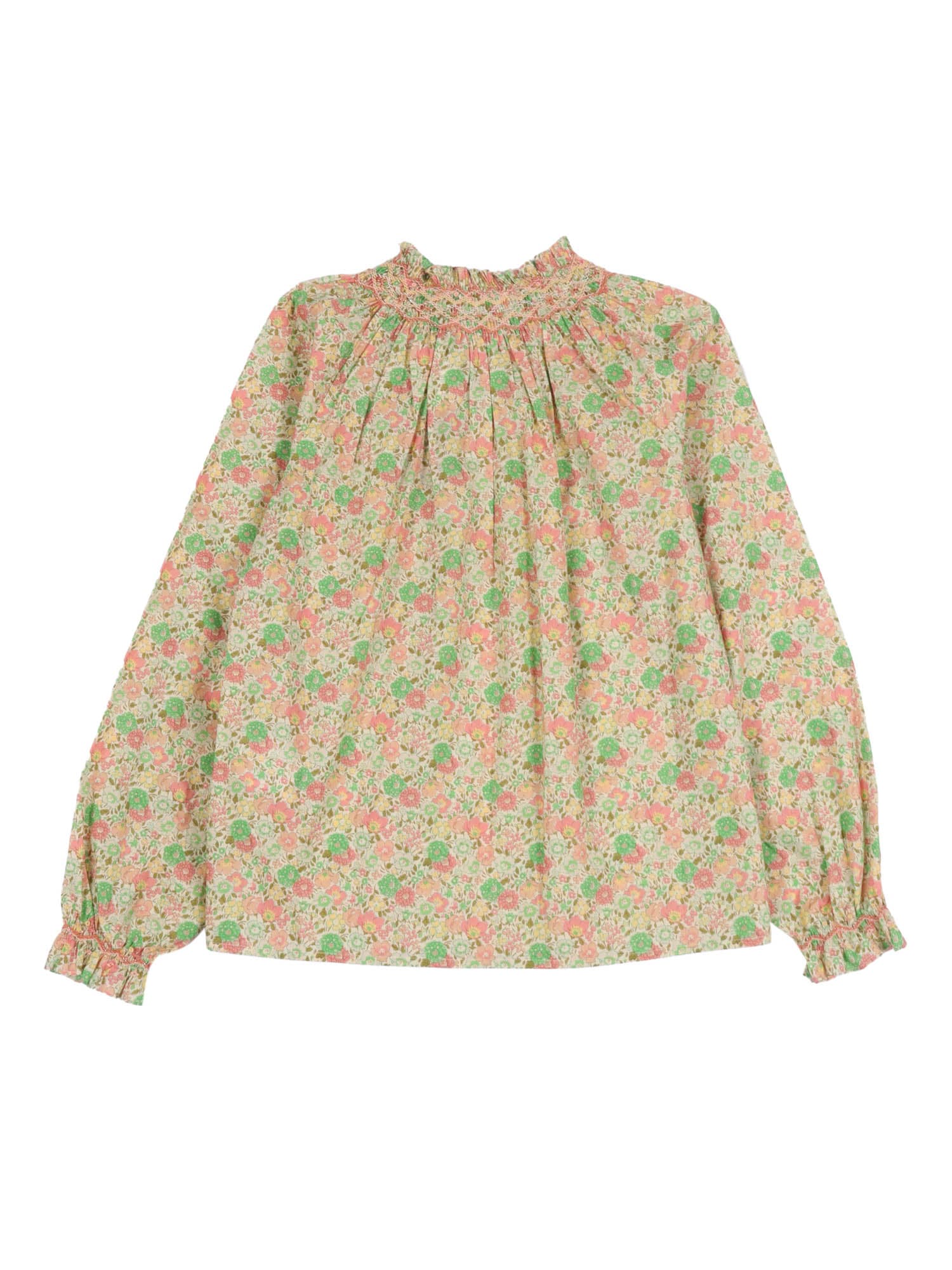 Bonpoint Smockee Petale Blouse In Pink
