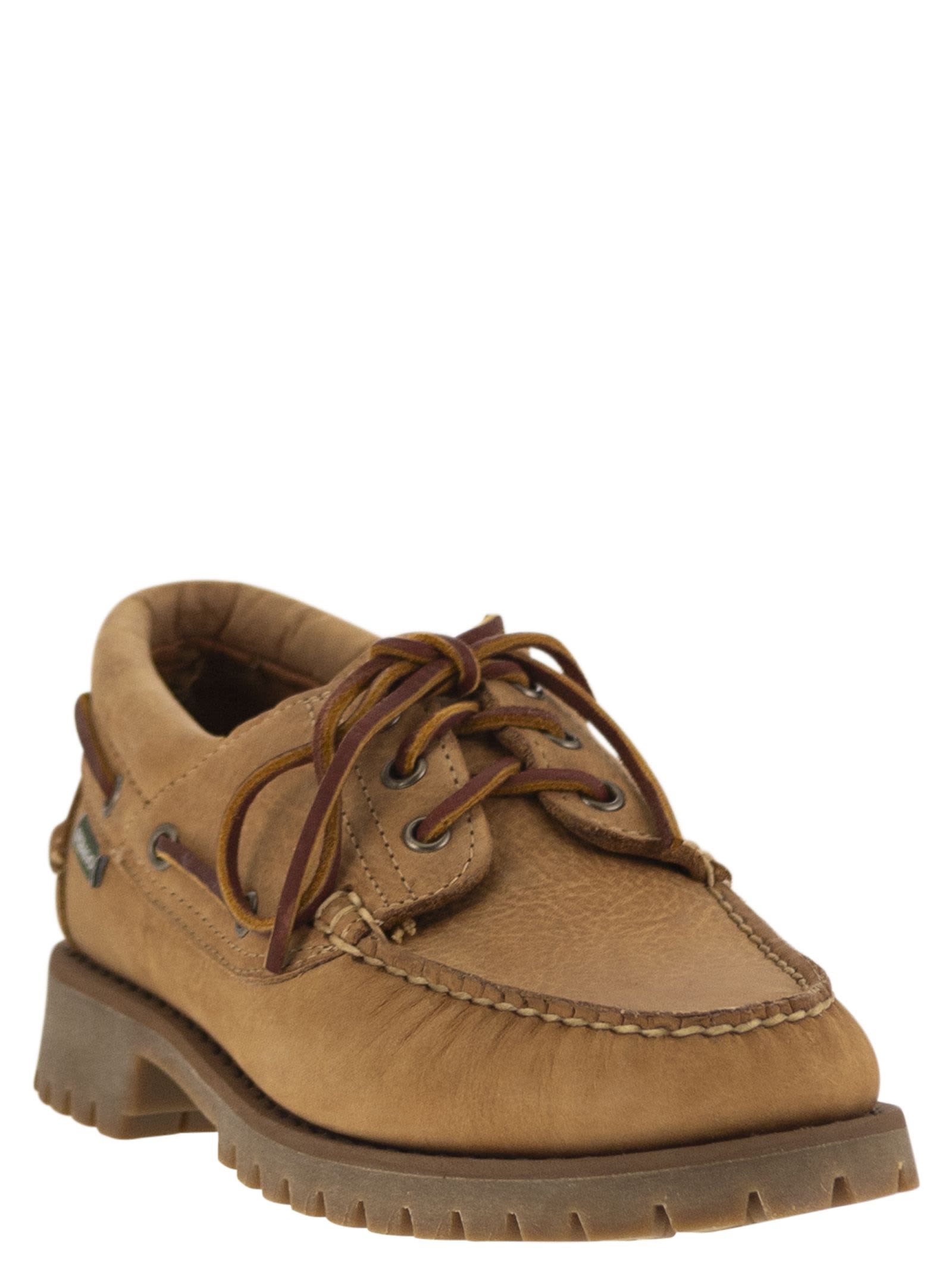 Shop Sebago Acadia - Leather Moccasin In Tobacco