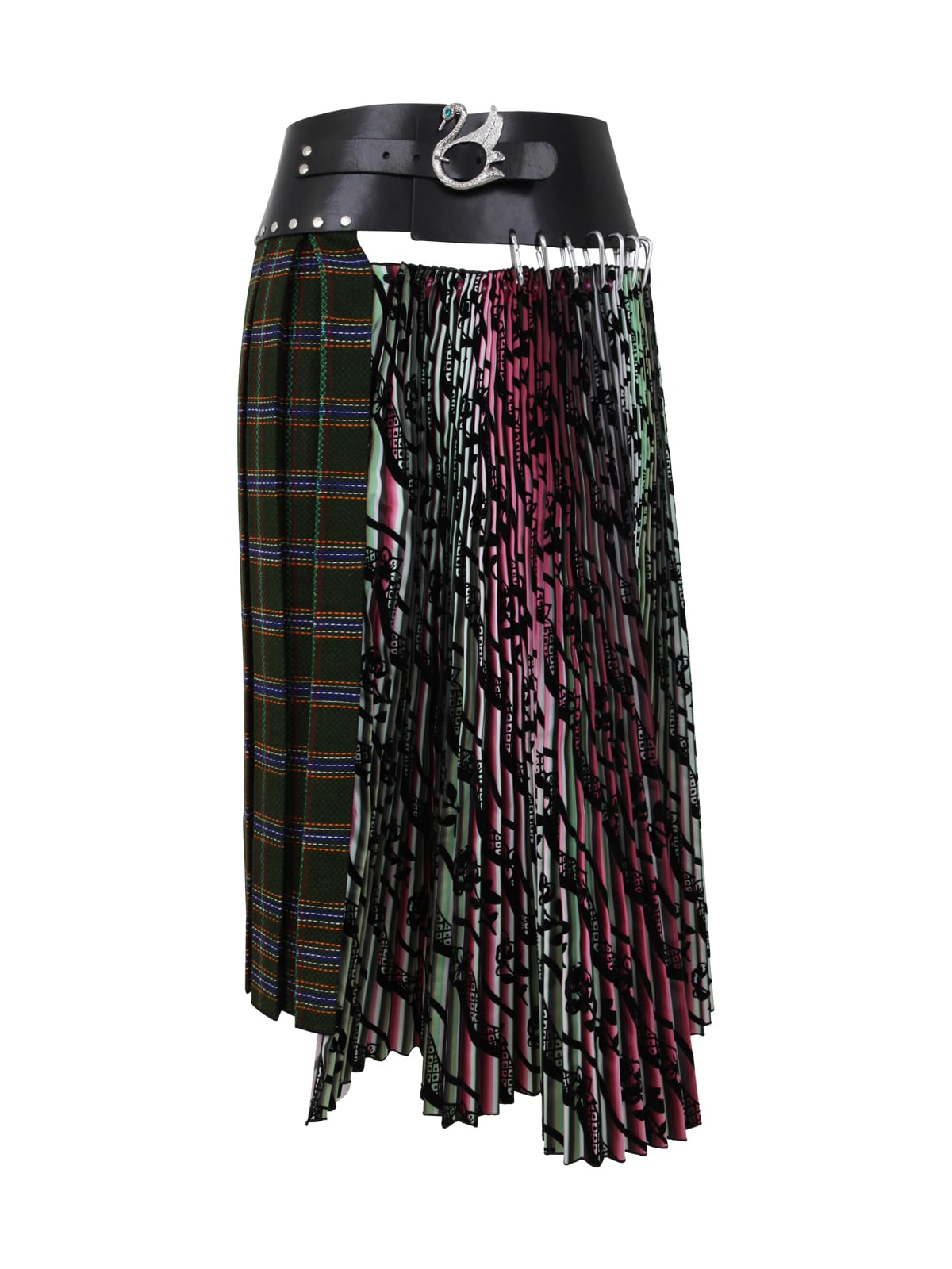 Chopova Lowena Nerine Half And Half Carabiner Skirt In Multi