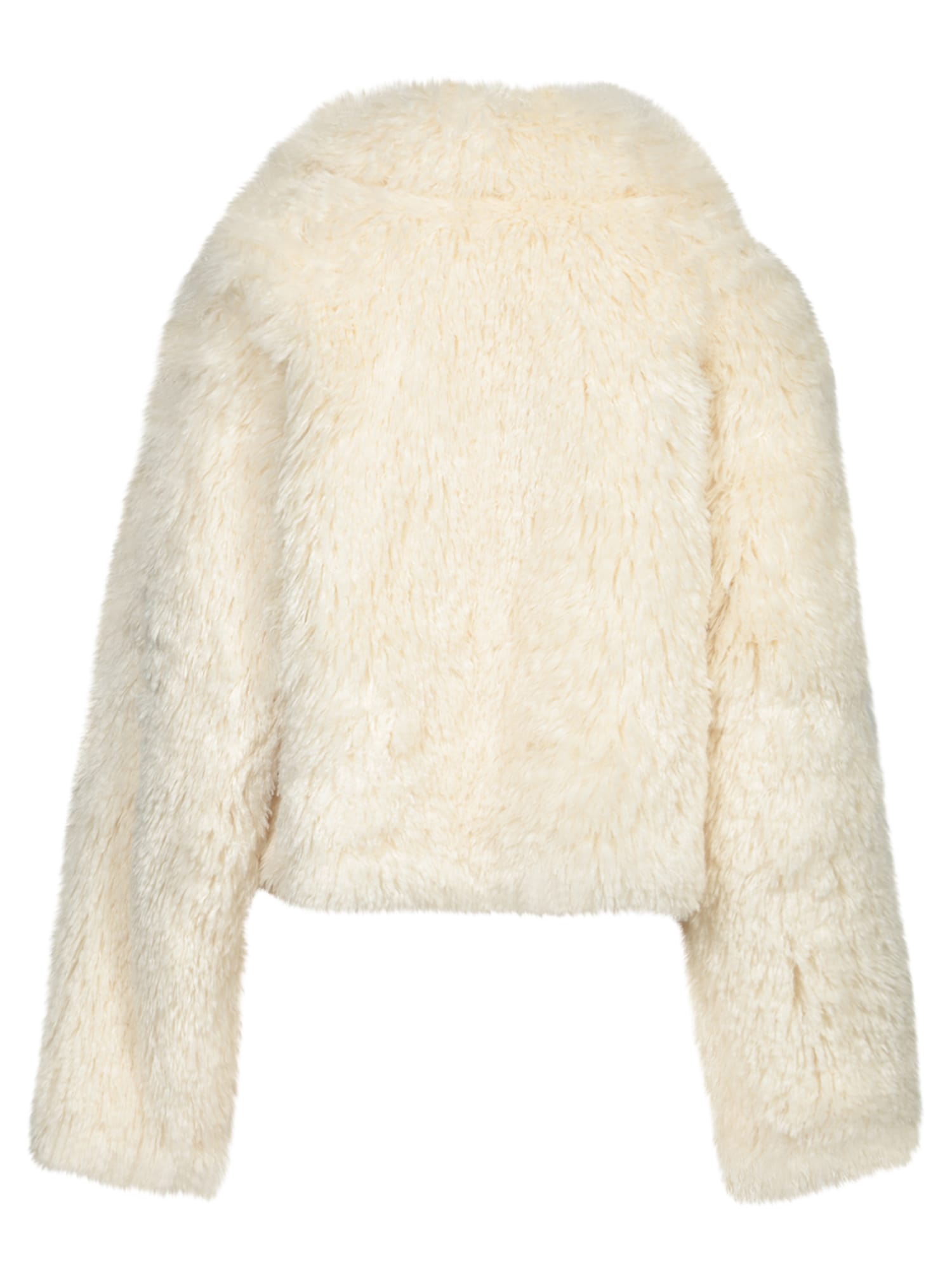 Shop Stand Studio White Faux Fur Jacket