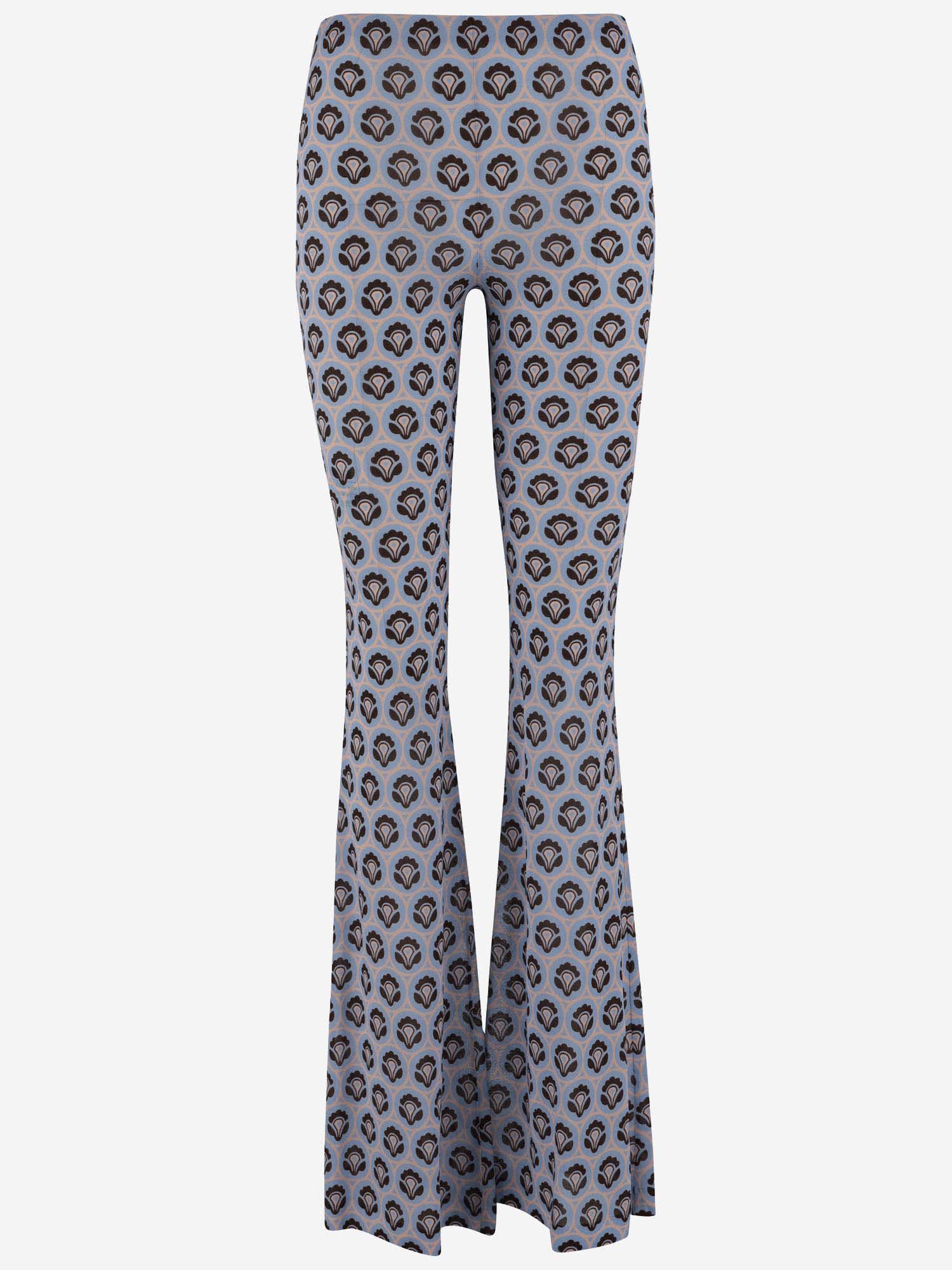 Etro Printed Jersey Trousers In Red