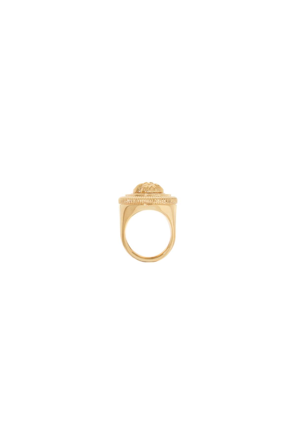 Shop Versace Medusa Biggie Ring In  Gold (gold)