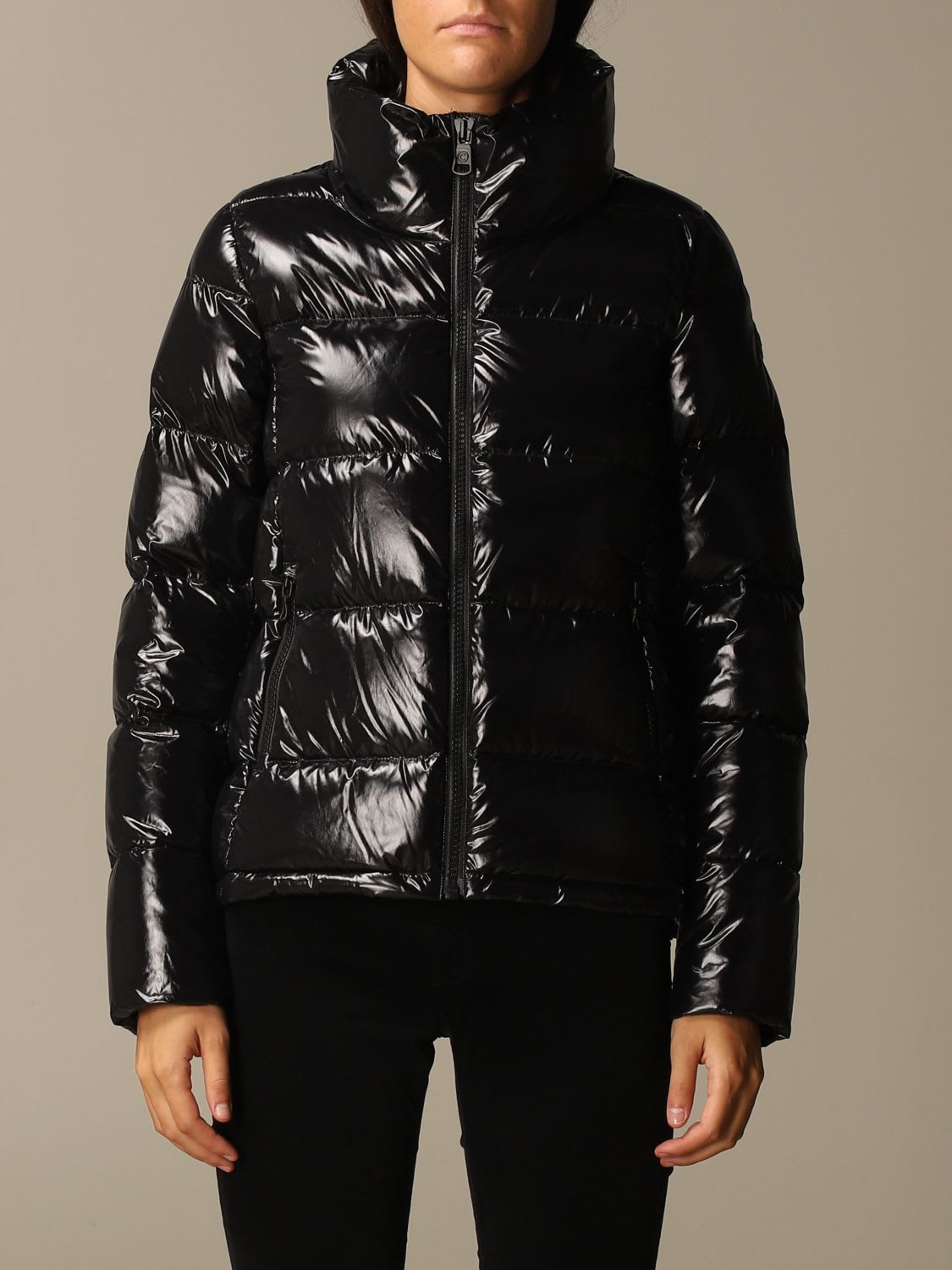 shiny nylon down coat