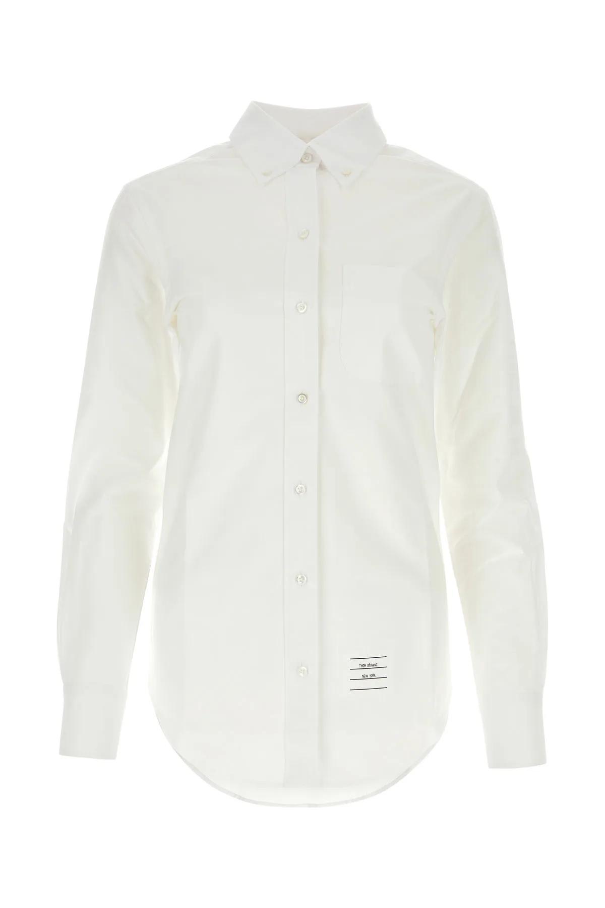 Shop Thom Browne White Cotton Shirt