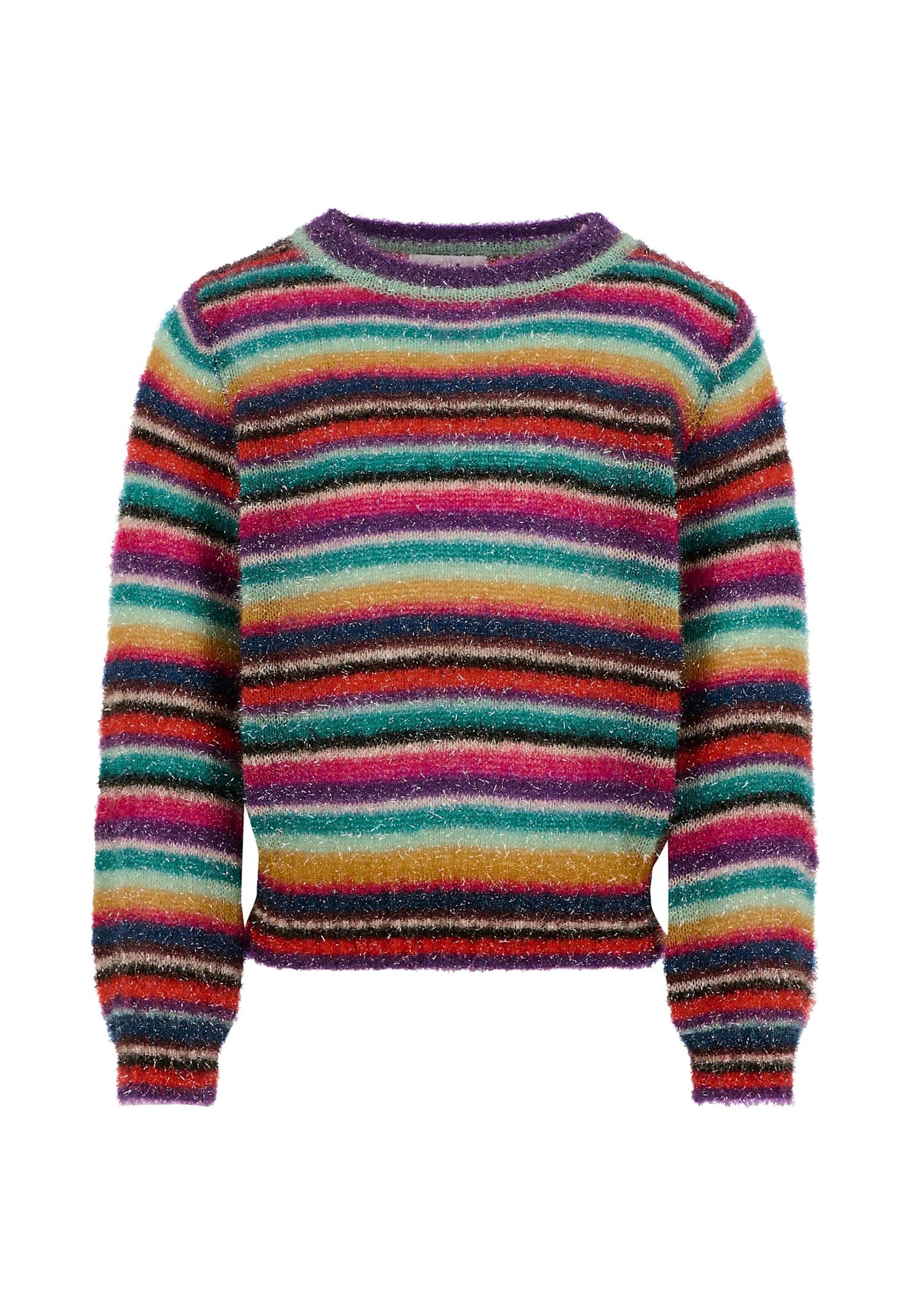 Molo Rainbow-stripe Sweater In Multi