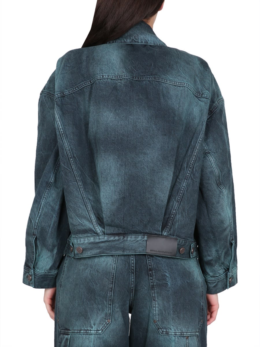 Shop Stella Mccartney Tie Dye Jacket In Blue