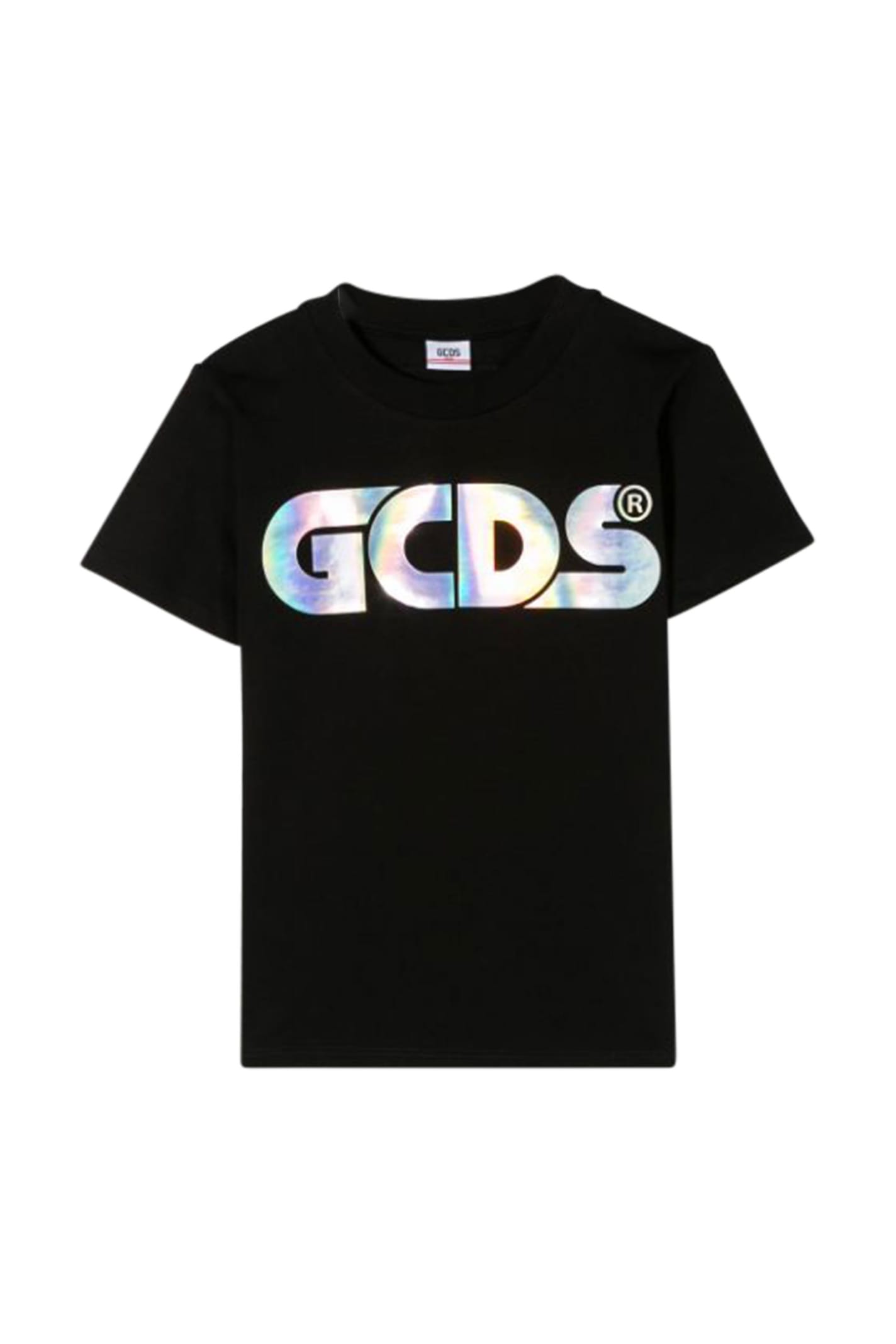 Gcds Kids T-shirt With Print In Nero